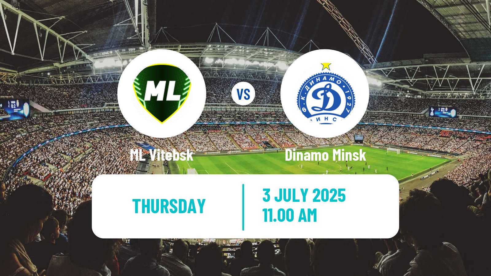Soccer Belarusian Vysshaya Liga ML Vitebsk - Dinamo Minsk