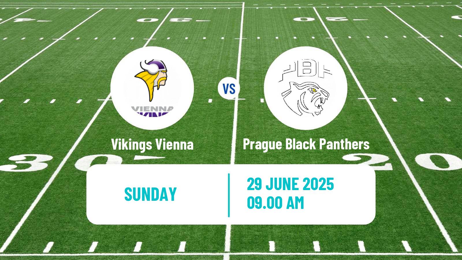 American football Austrian Football League Vikings Vienna - Prague Black Panthers