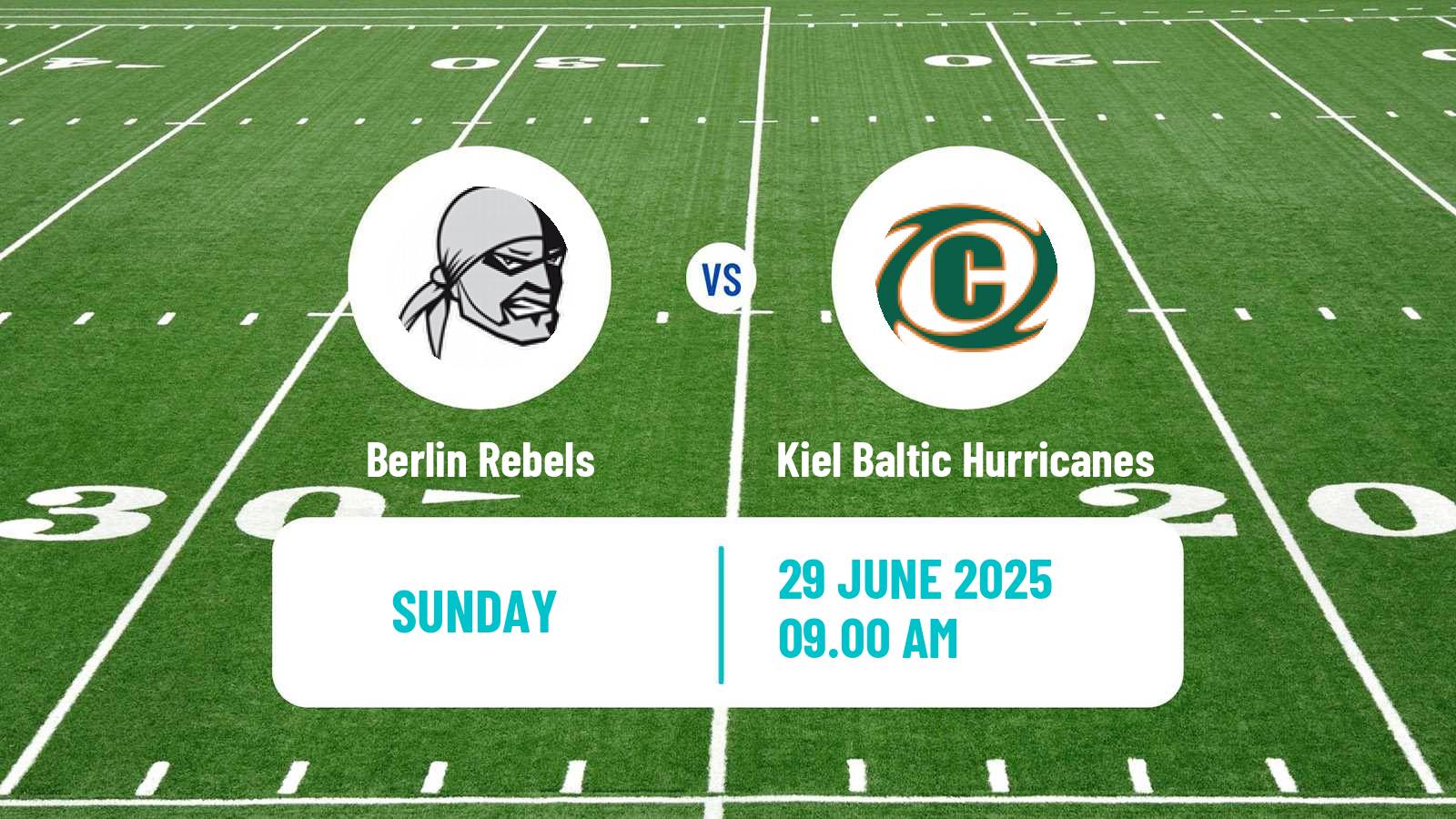 American football German GFL Berlin Rebels - Kiel Baltic Hurricanes