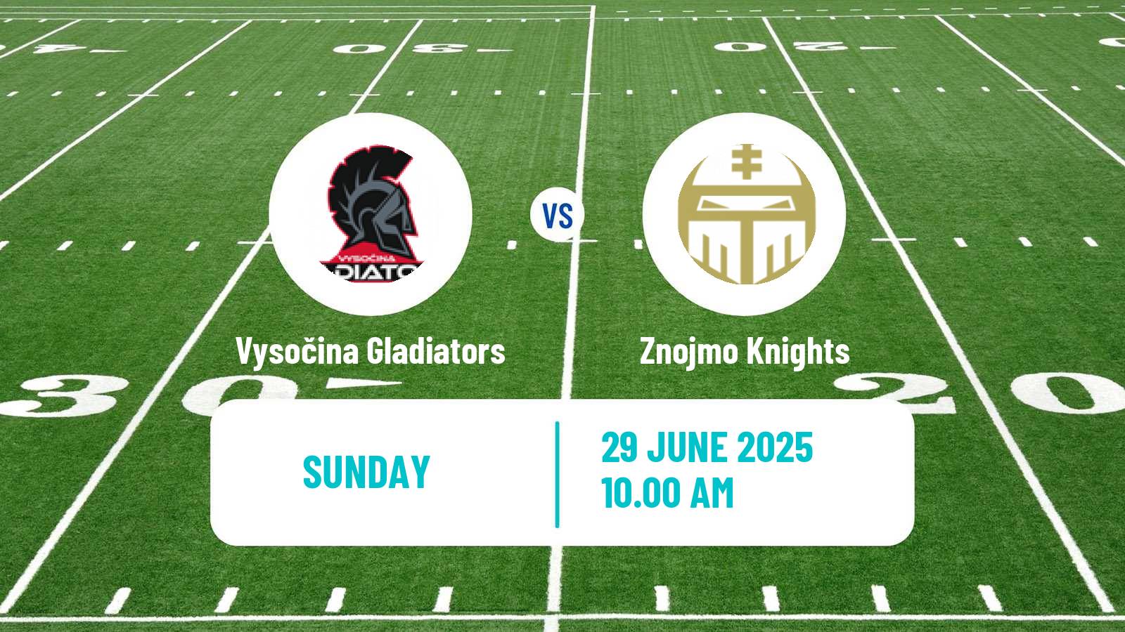 American football Czech CLAF Vysočina Gladiators - Znojmo Knights