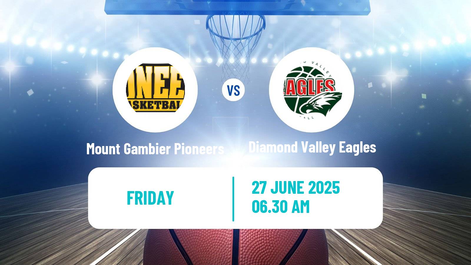 Basketball Australian NBL1 South Mount Gambier Pioneers - Diamond Valley Eagles