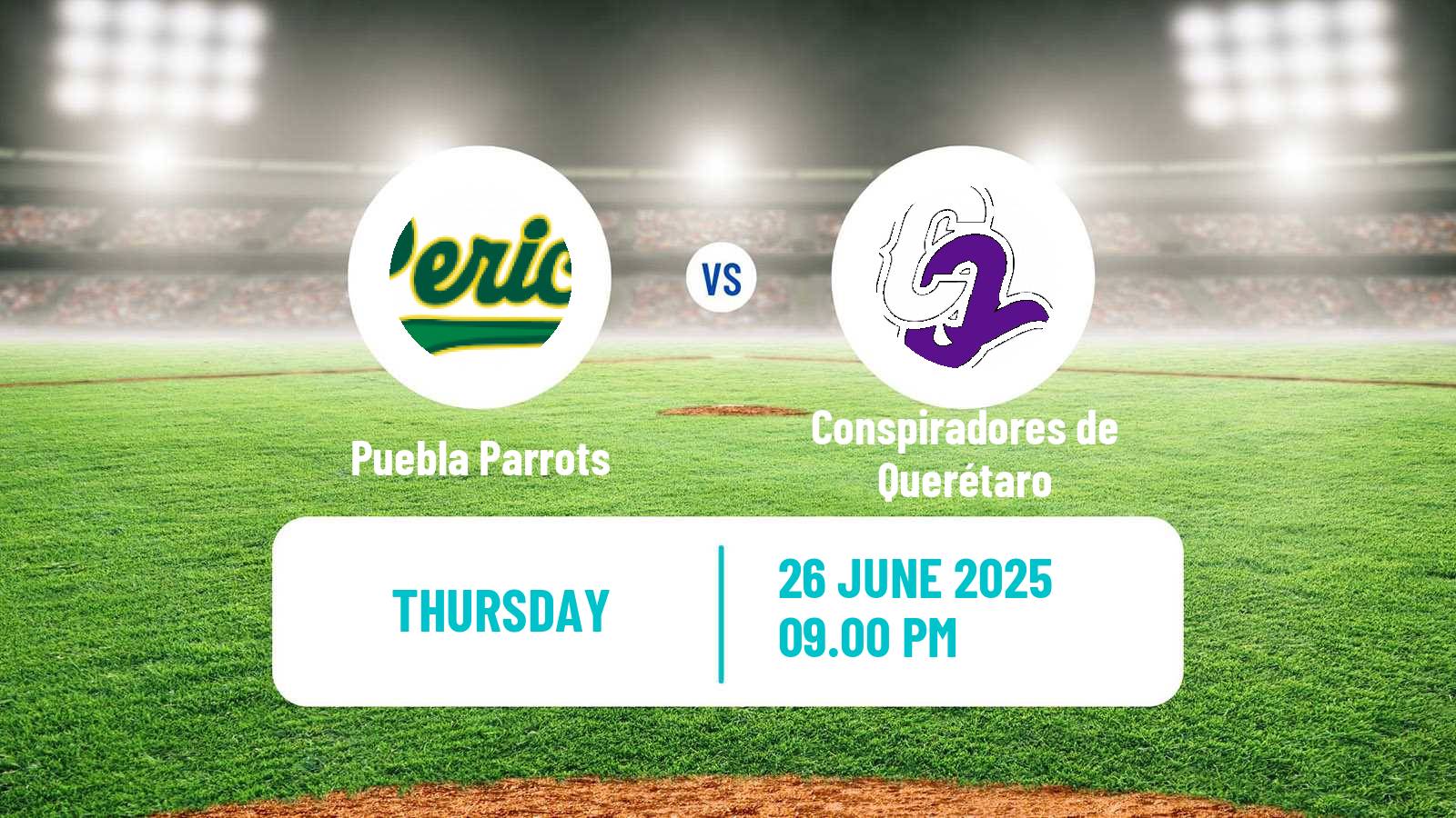 Baseball LMB Puebla Parrots - Conspiradores de Querétaro