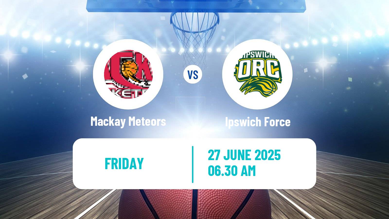 Basketball Australian NBL1 North Mackay Meteors - Ipswich Force