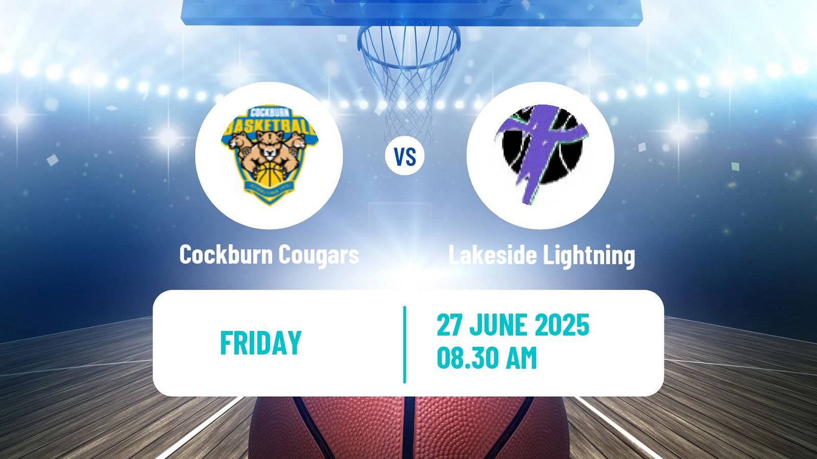 Basketball Australian NBL1 West Cockburn Cougars - Lakeside Lightning
