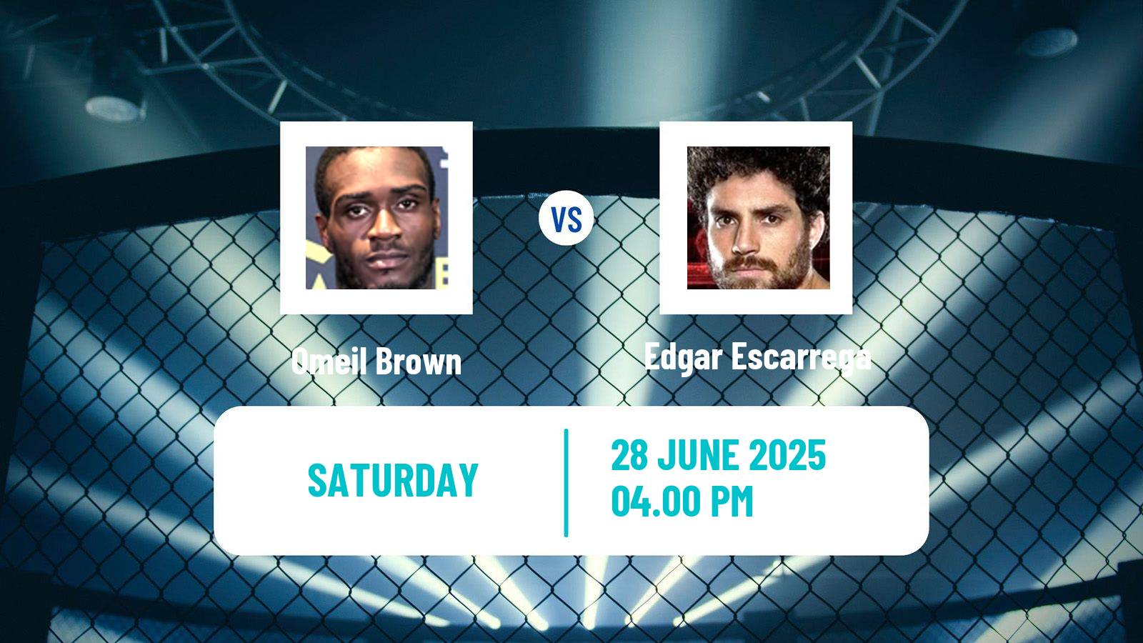 MMA Catchweight Cage Warriors Men Omeil Brown - Edgar Escarrega