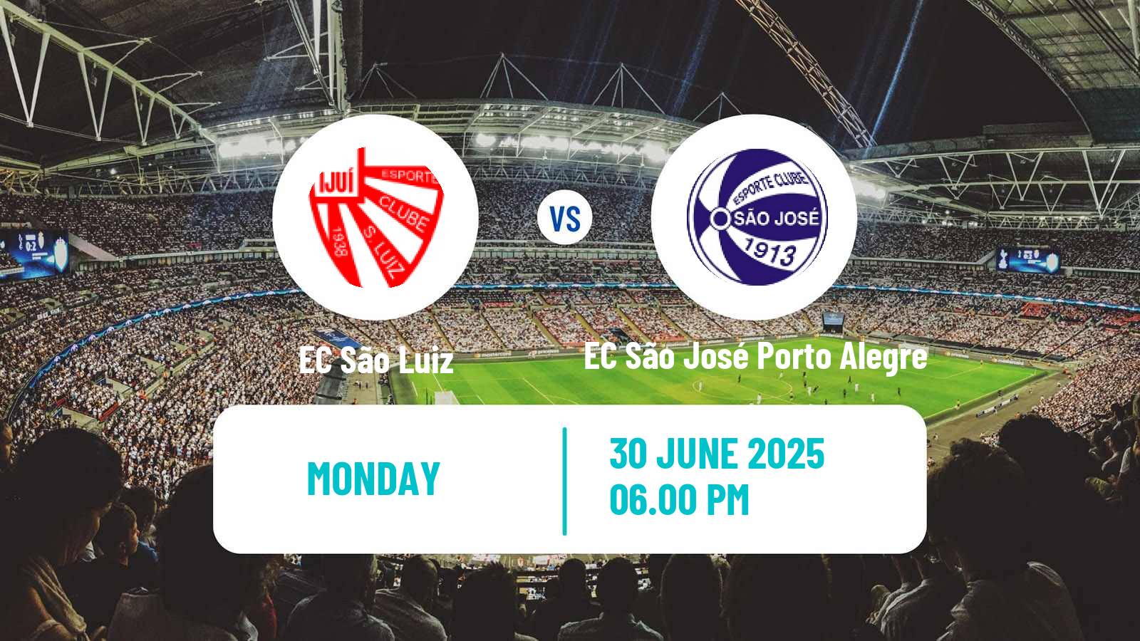 Soccer Brazilian Serie D São Luiz - EC São José Porto Alegre