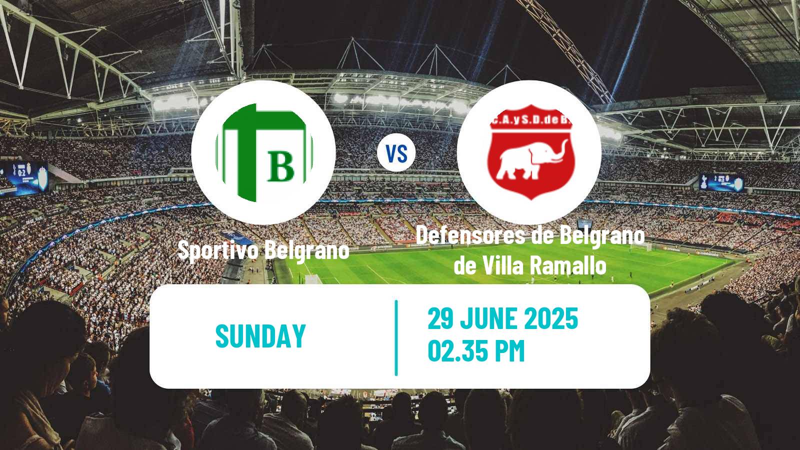 Soccer Argentinian Torneo Federal Sportivo Belgrano - Defensores de Belgrano de Villa Ramallo