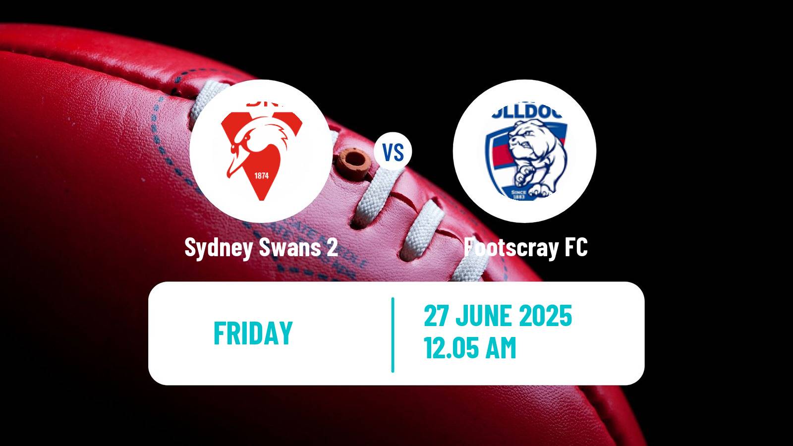 Aussie rules VFL Sydney Swans 2 - Footscray