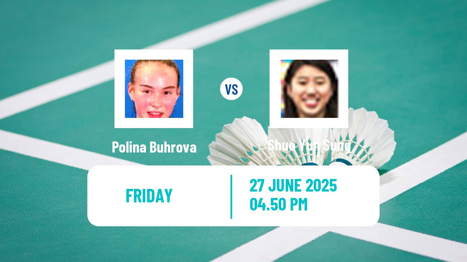 Badminton BWF World Tour Us Open Women Polina Buhrova - Shuo Yun Sung
