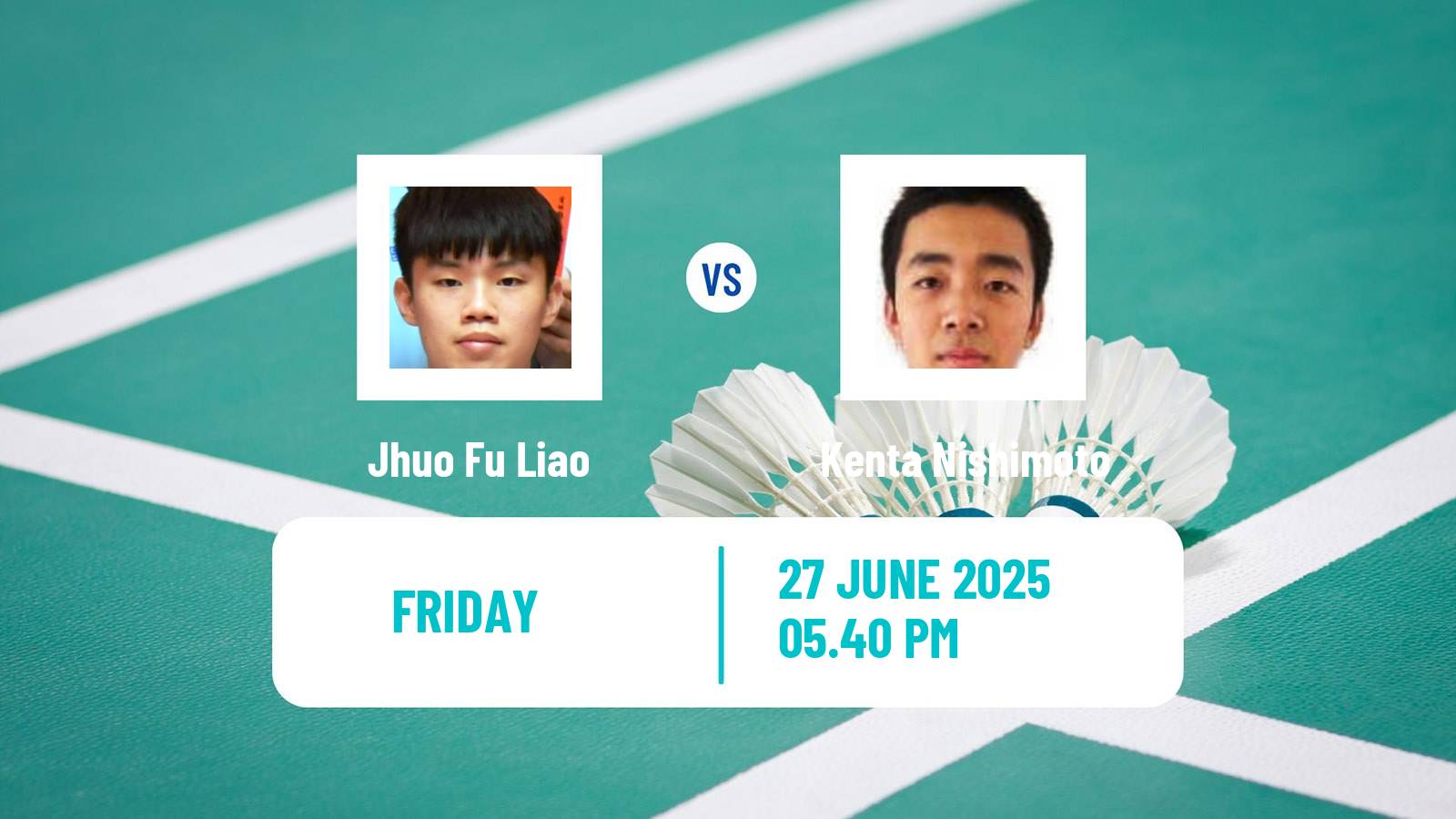 Badminton BWF World Tour Us Open Men Jhuo Fu Liao - Kenta Nishimoto