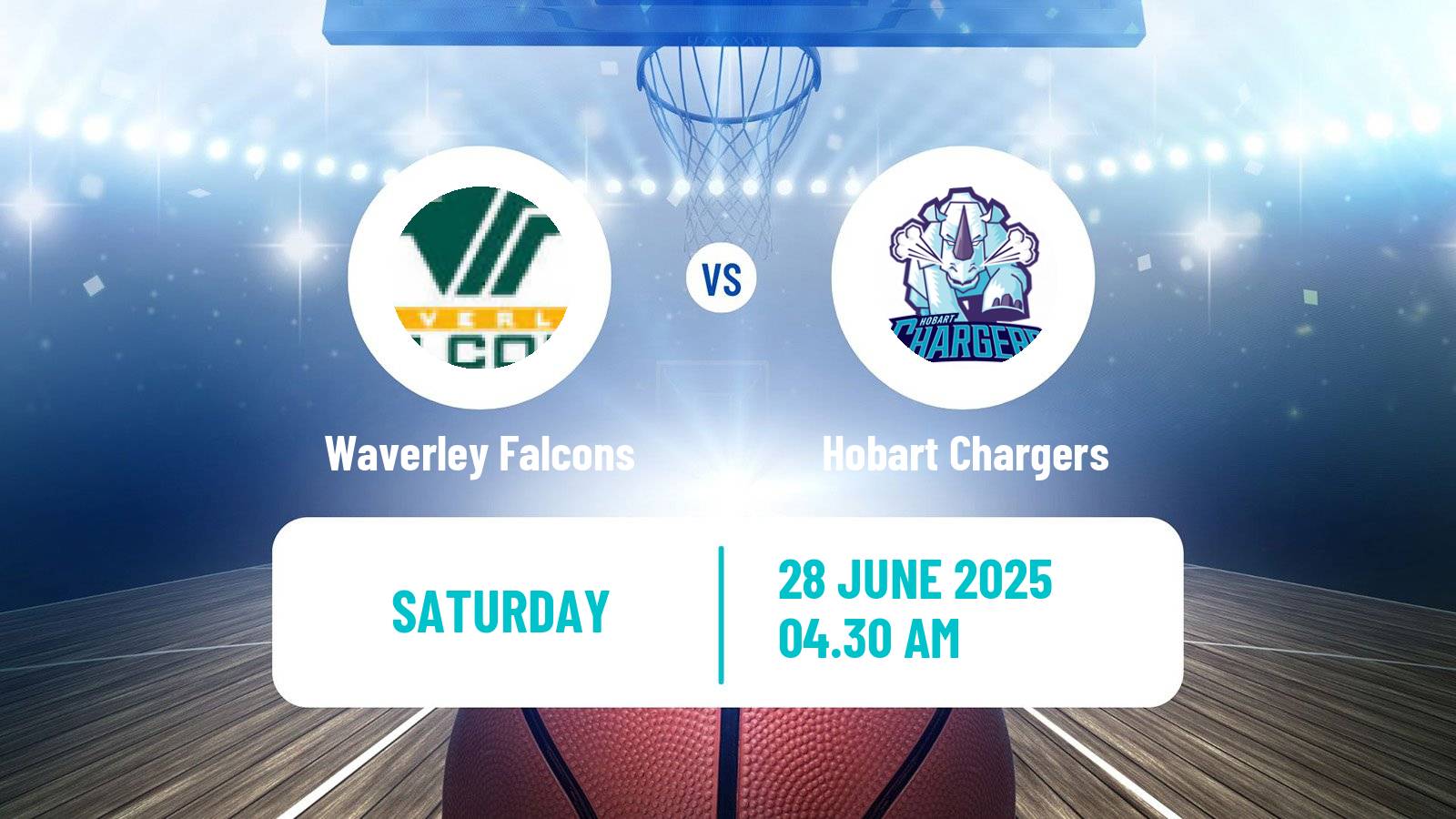 Basketball Australian NBL1 South Women Waverley Falcons - Hobart Chargers