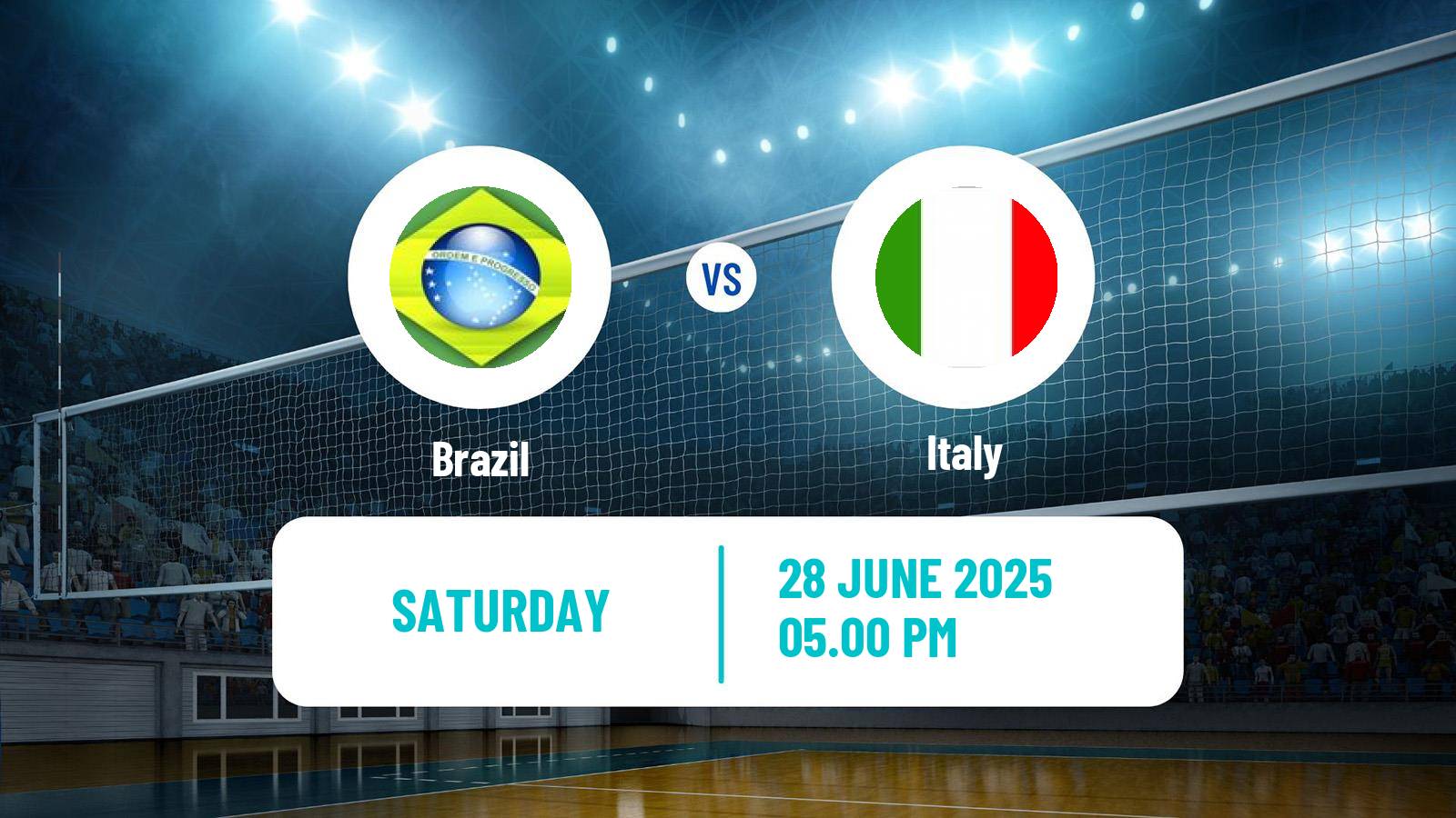 Volleyball Nations League Volleyball Brazil - Italy