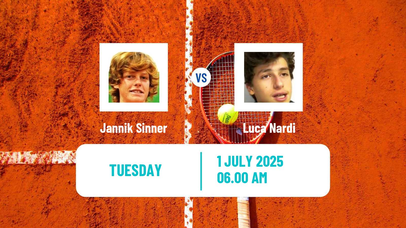 Tennis ATP Wimbledon Jannik Sinner - Luca Nardi