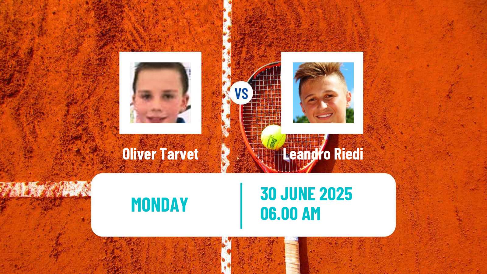 Tennis ATP Wimbledon Oliver Tarvet - Leandro Riedi