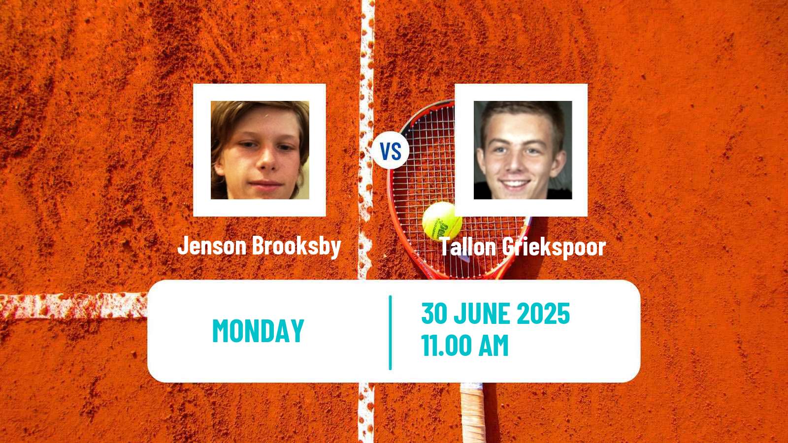 Tennis ATP Wimbledon Jenson Brooksby - Tallon Griekspoor