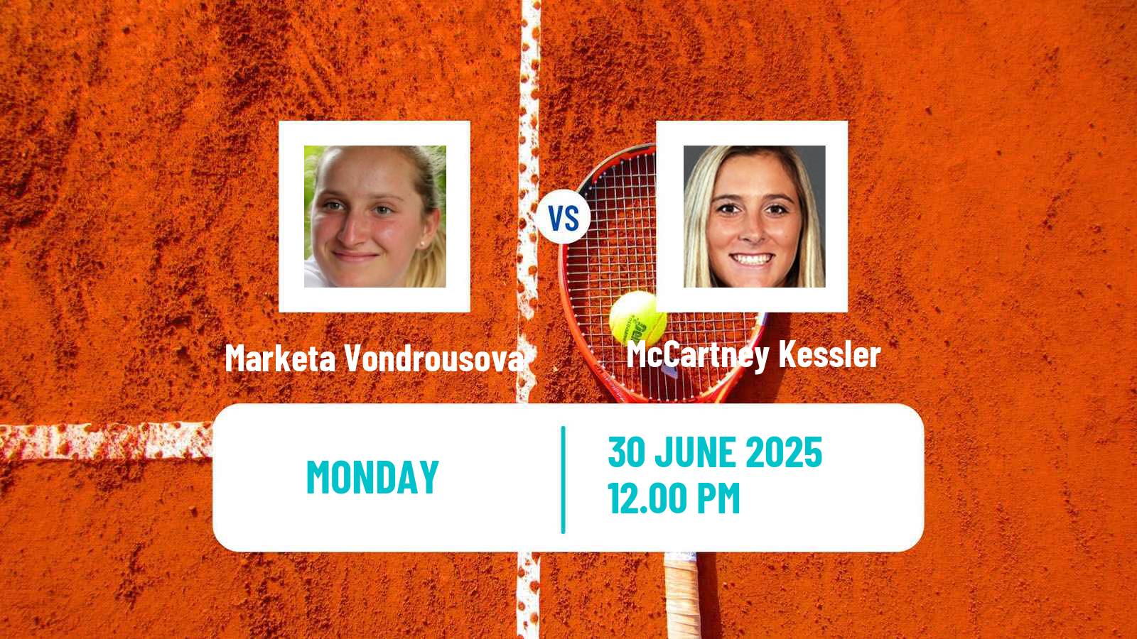 Tennis WTA Wimbledon Marketa Vondrousova - McCartney Kessler