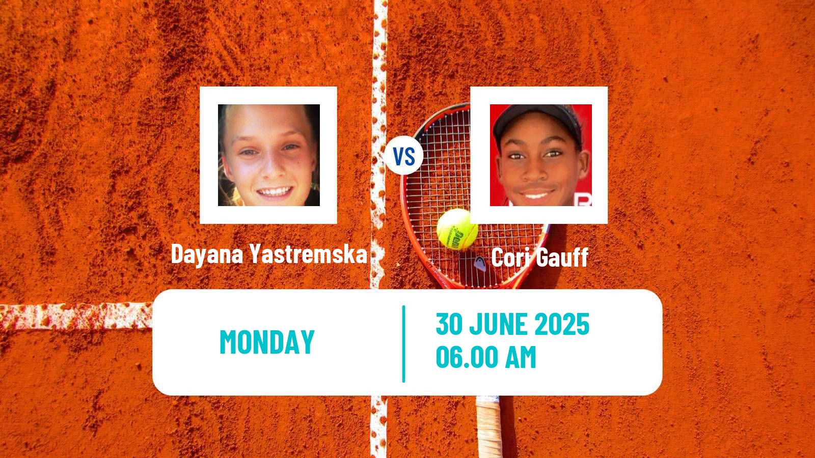 Tennis WTA Wimbledon Dayana Yastremska - Cori Gauff