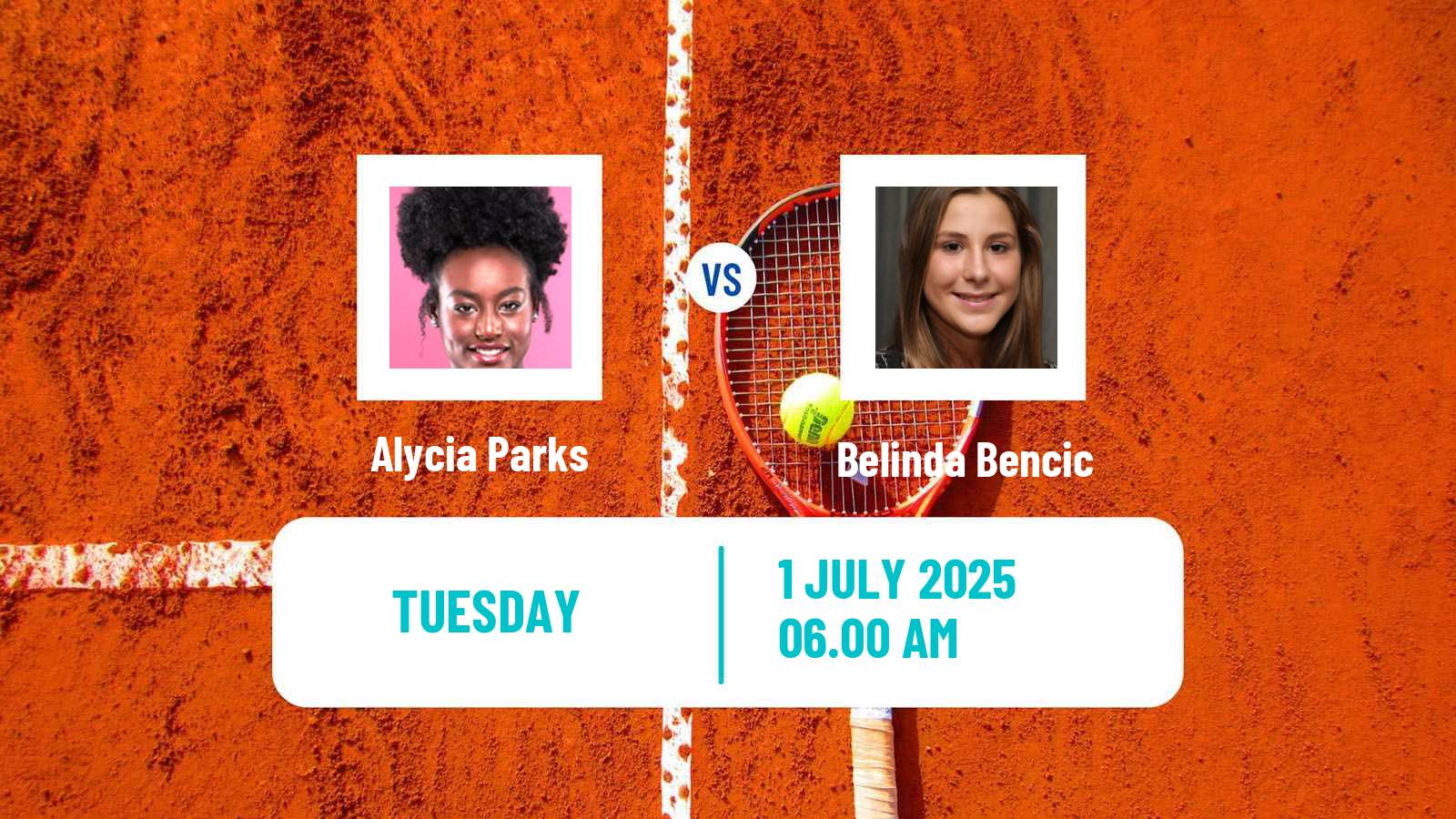 Tennis WTA Wimbledon Alycia Parks - Belinda Bencic