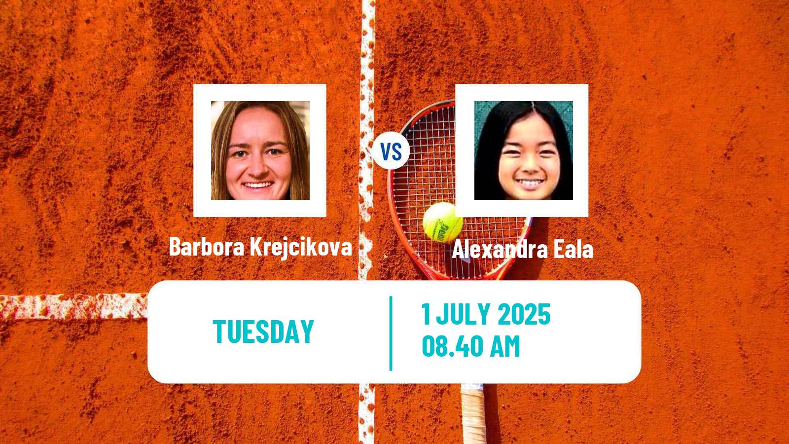 Tennis WTA Wimbledon Barbora Krejcikova - Alexandra Eala