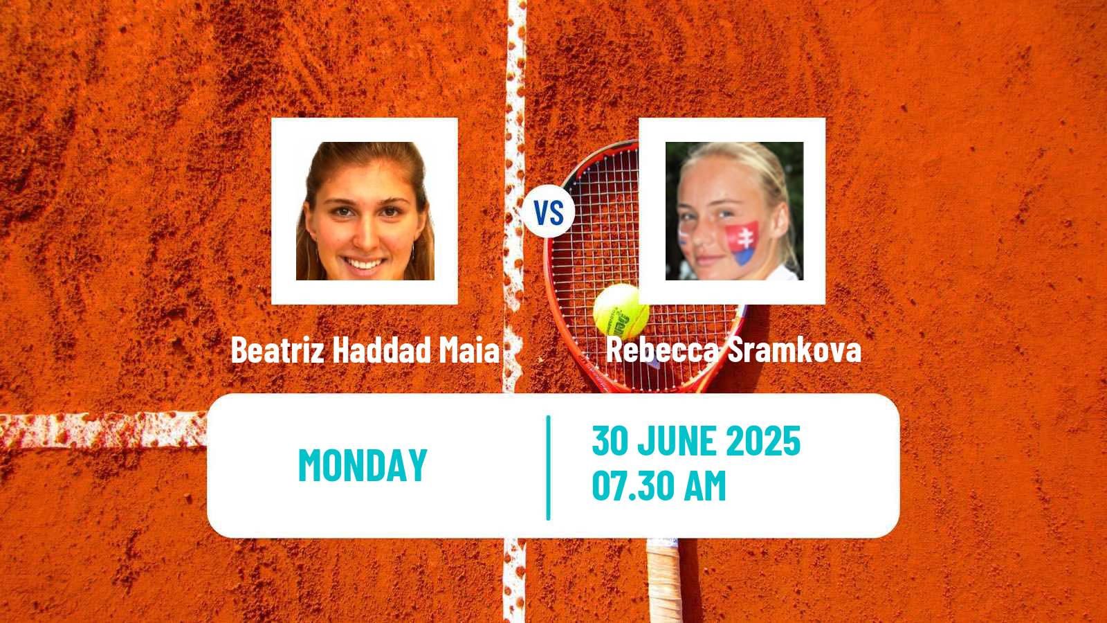 Tennis WTA Wimbledon Beatriz Haddad Maia - Rebecca Sramkova