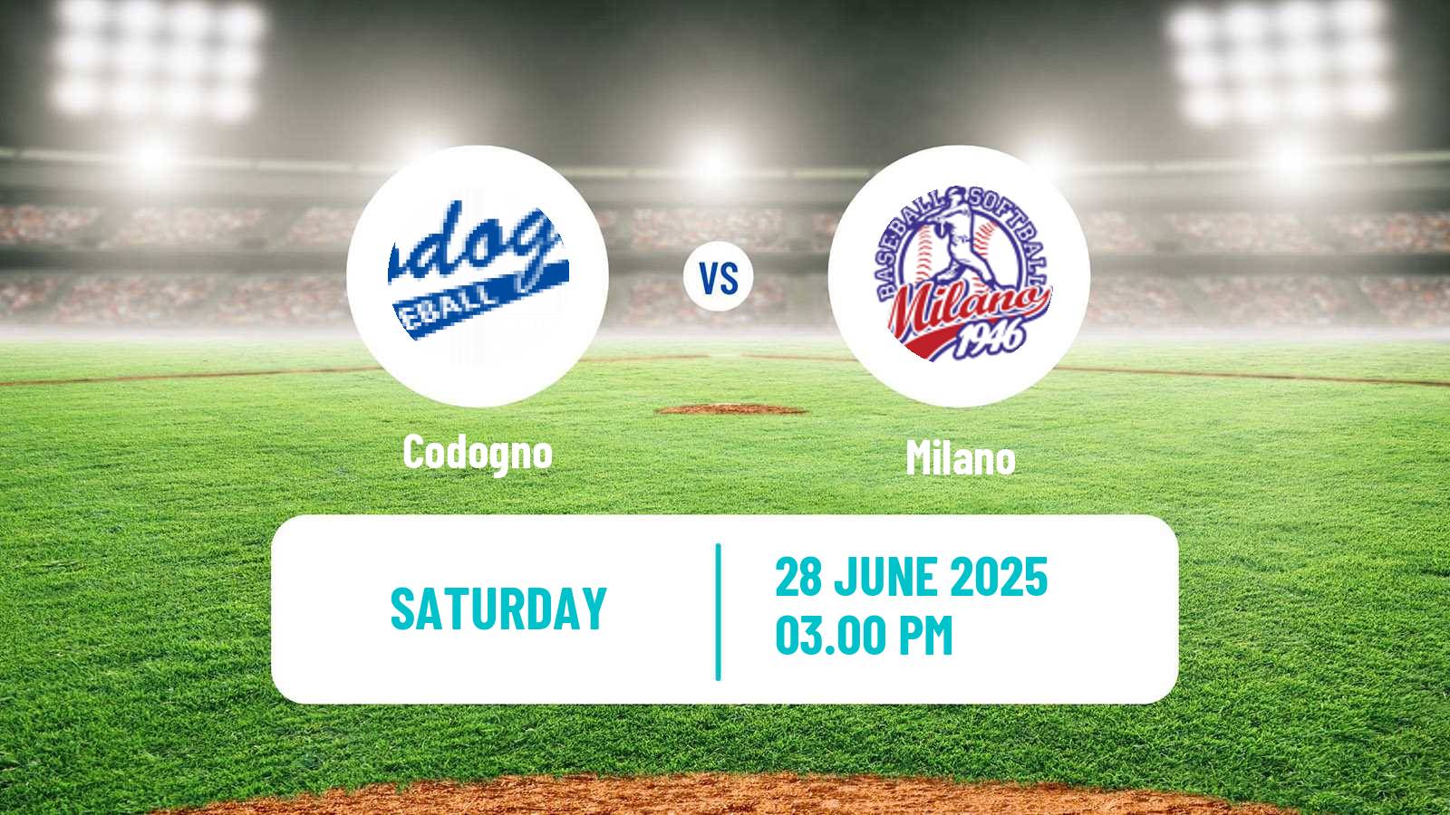 Baseball Italian Serie A1 Baseball Codogno - Milano