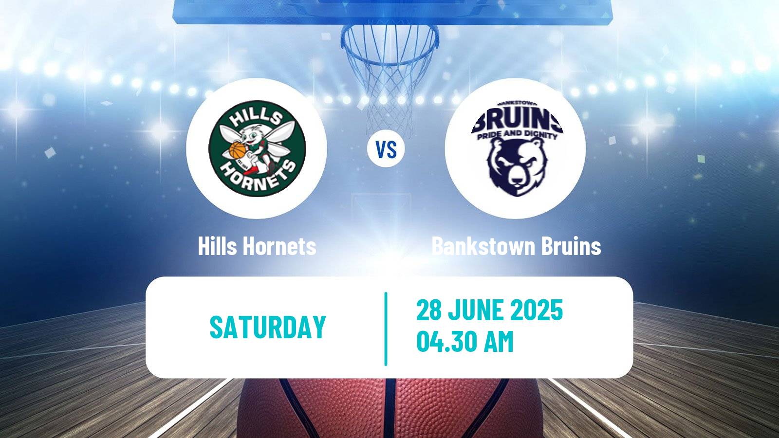 Basketball Australian NBL1 East Hills Hornets - Bankstown Bruins