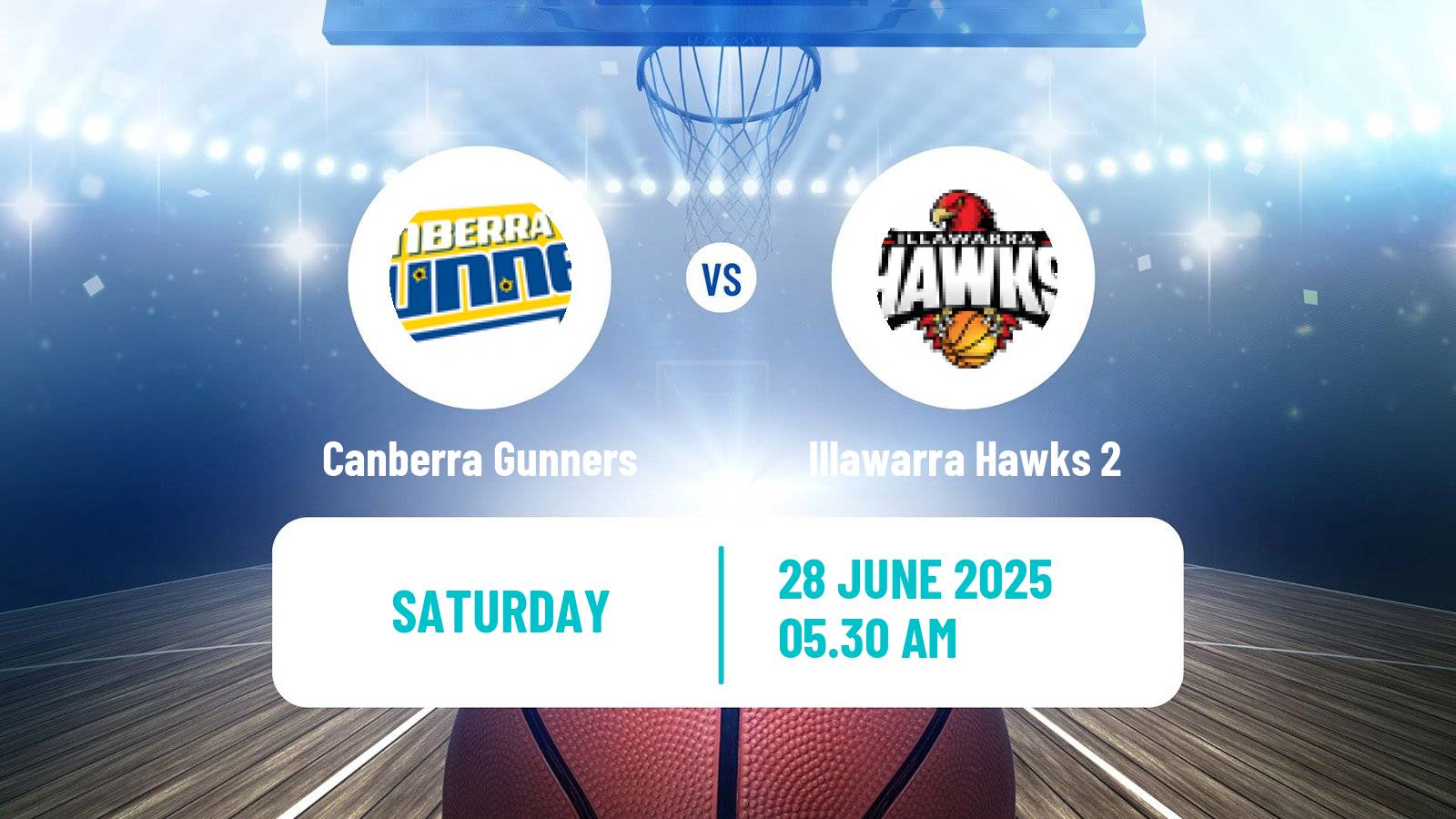 Basketball Australian NBL1 East Canberra Gunners - Illawarra Hawks 2