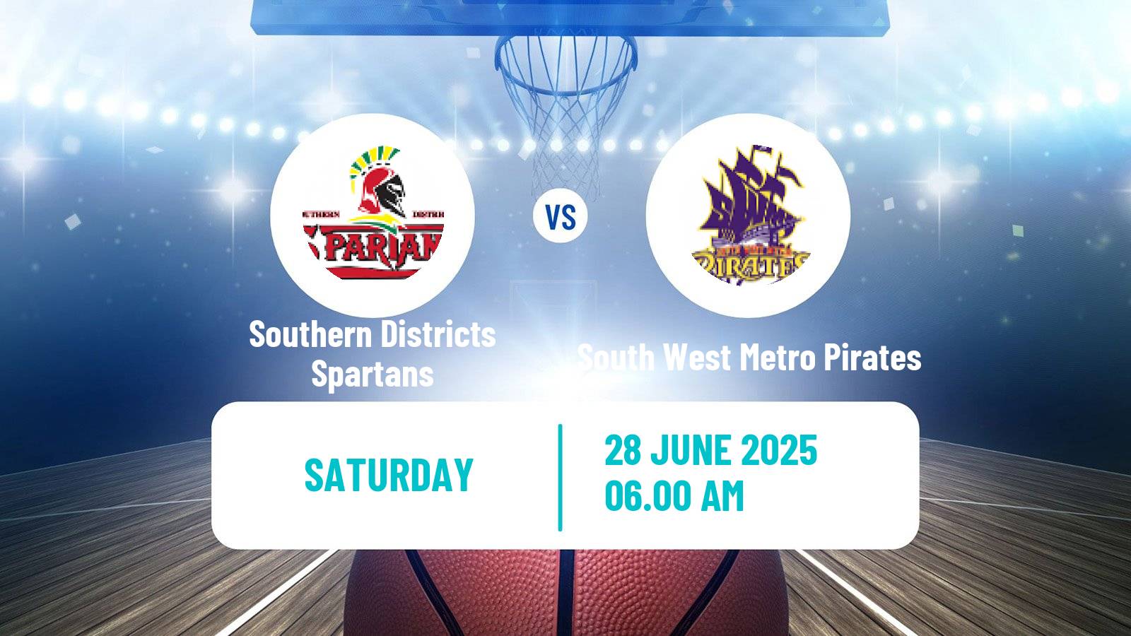 Basketball Australian NBL1 North Southern Districts Spartans - South West Metro Pirates