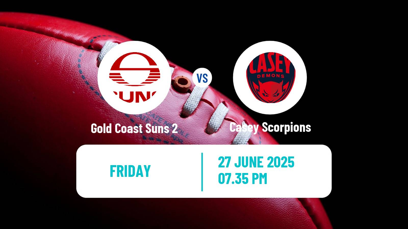 Aussie rules VFL Gold Coast Suns 2 - Casey Scorpions