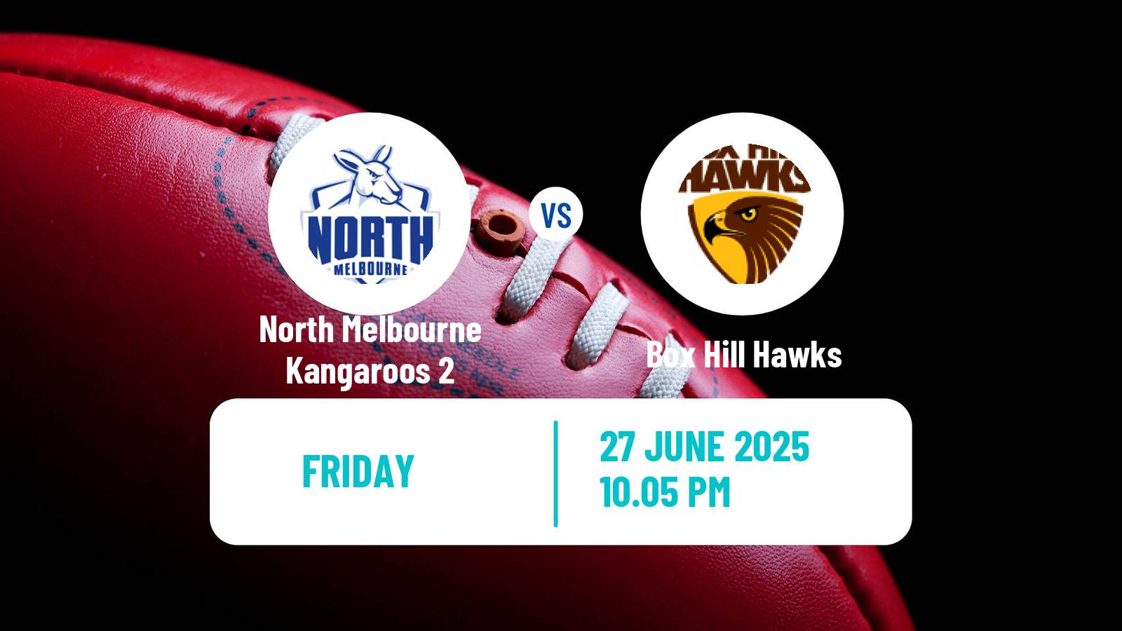Aussie rules VFL North Melbourne Kangaroos 2 - Box Hill Hawks