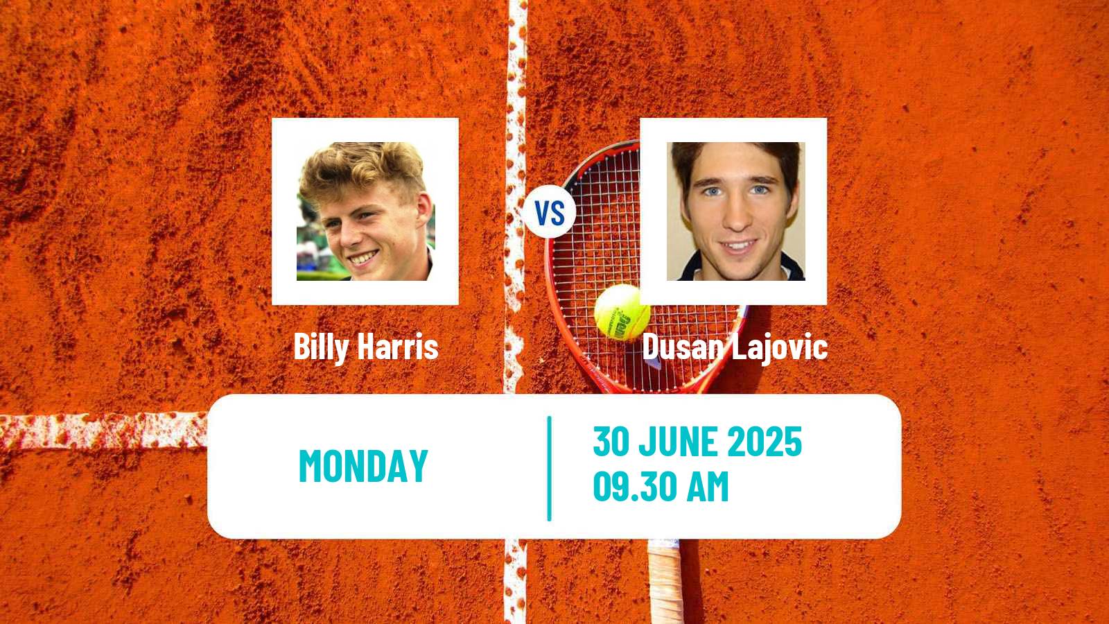 Tennis ATP Wimbledon Billy Harris - Dusan Lajovic