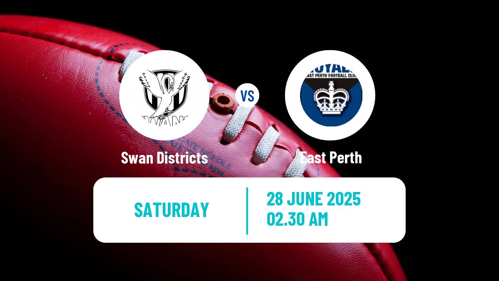 Aussie rules WAFL Swan Districts - East Perth