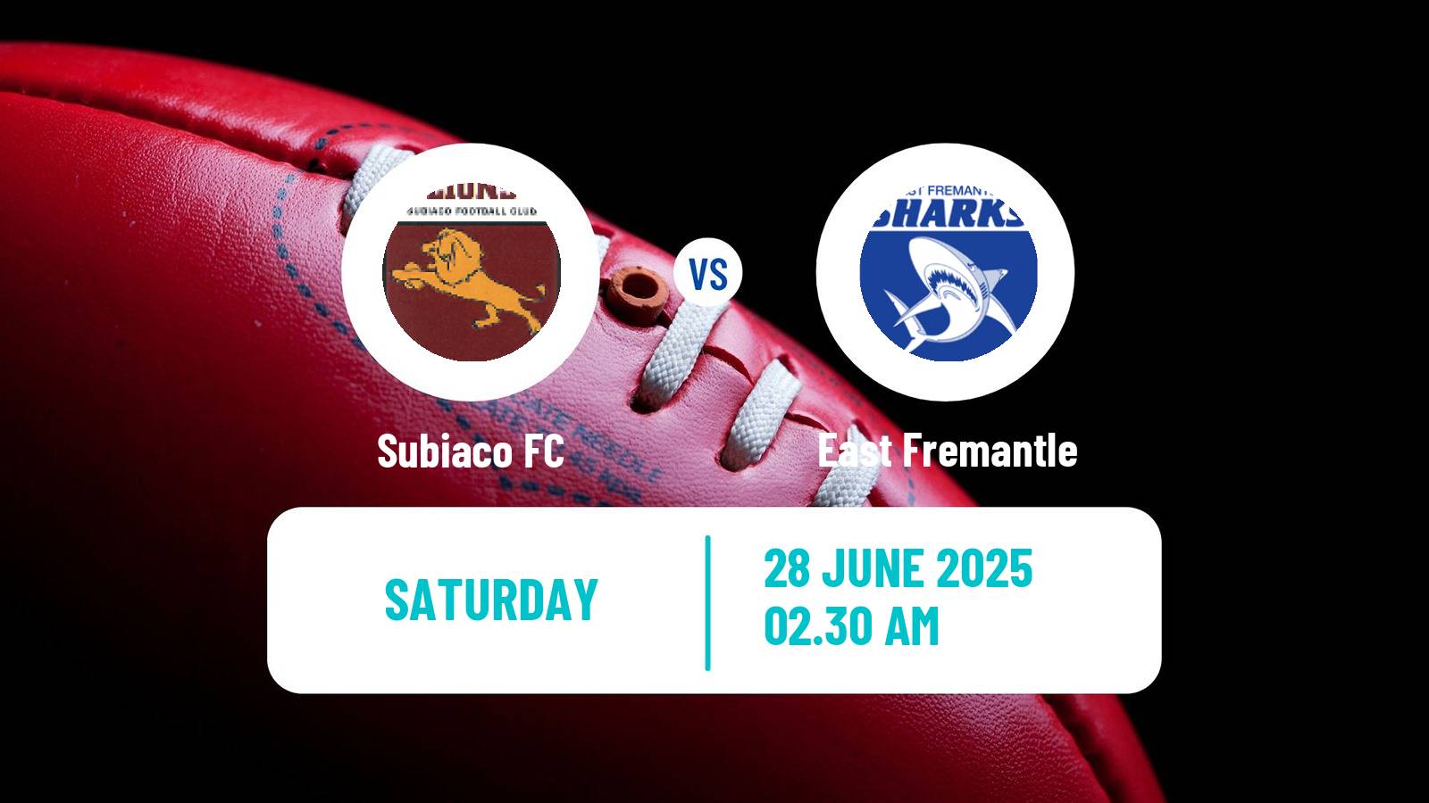 Aussie rules WAFL Subiaco - East Fremantle
