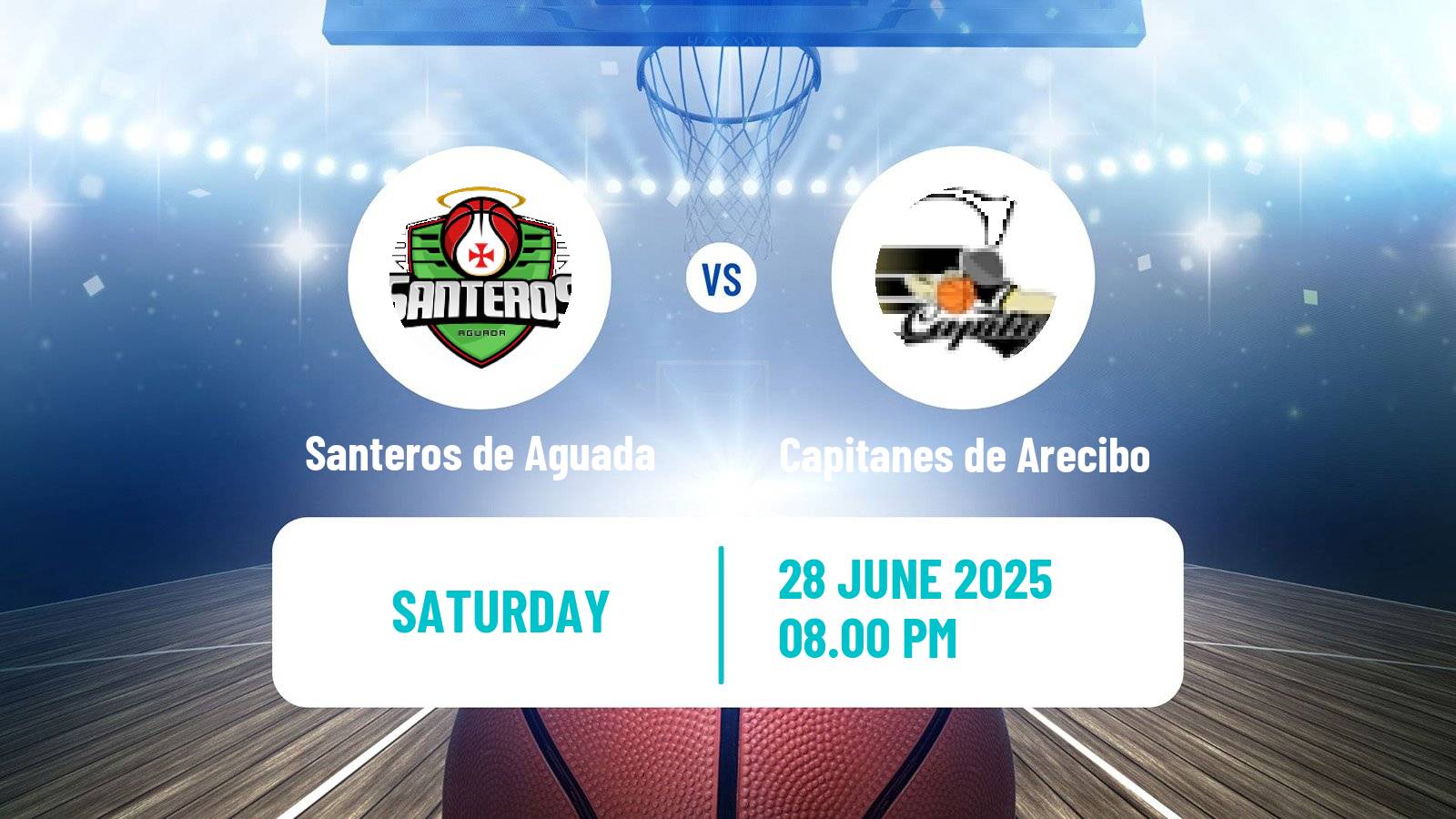 Basketball Puerto Rican BSN Santeros de Aguada - Capitanes de Arecibo