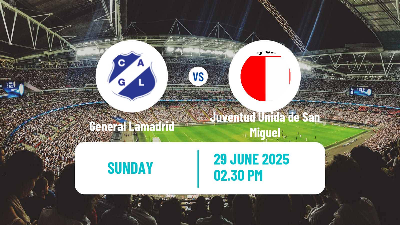 Soccer Argentinian Primera C General Lamadrid - Juventud Unida de San Miguel