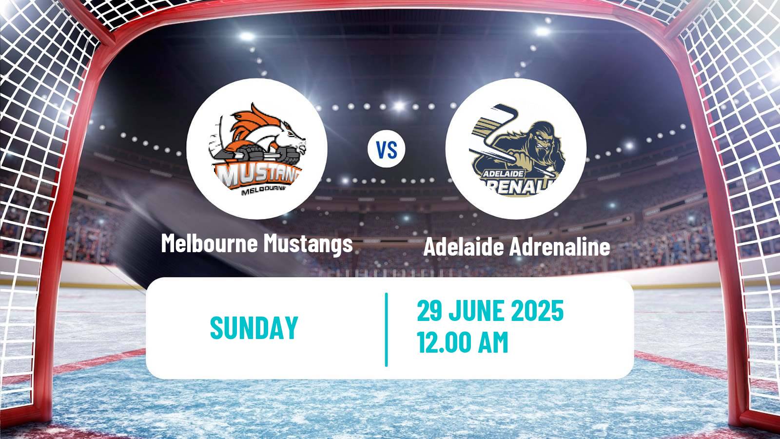 Hockey Australian Ice Hockey League Melbourne Mustangs - Adelaide Adrenaline
