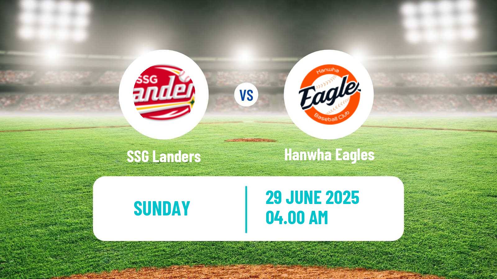 Baseball KBO SSG Landers - Hanwha Eagles