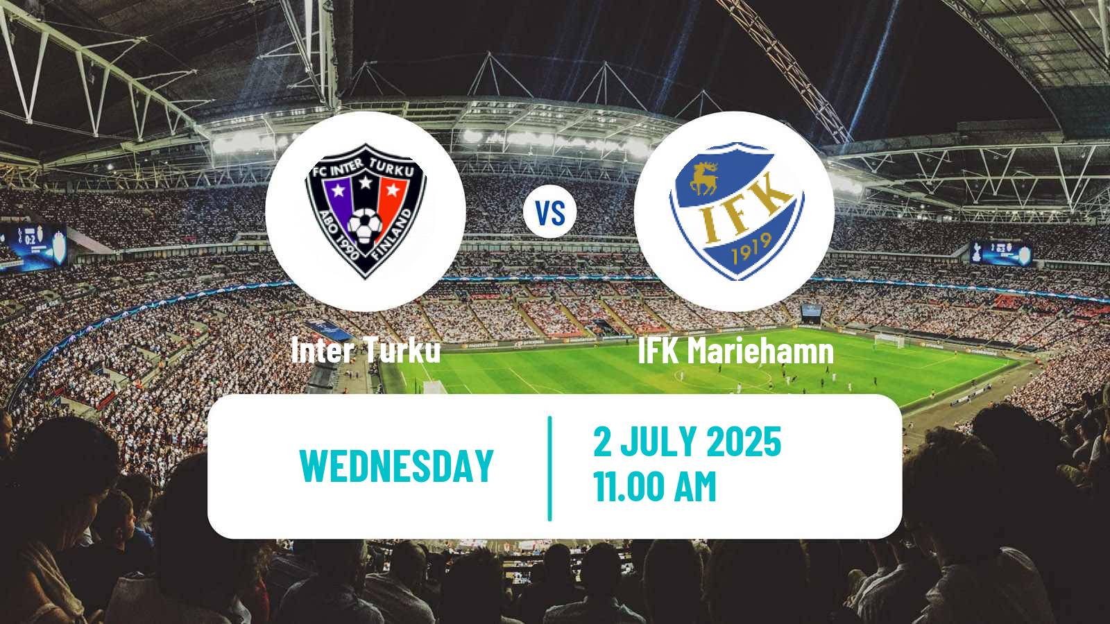 Soccer Finnish Veikkausliiga Inter Turku - IFK Mariehamn