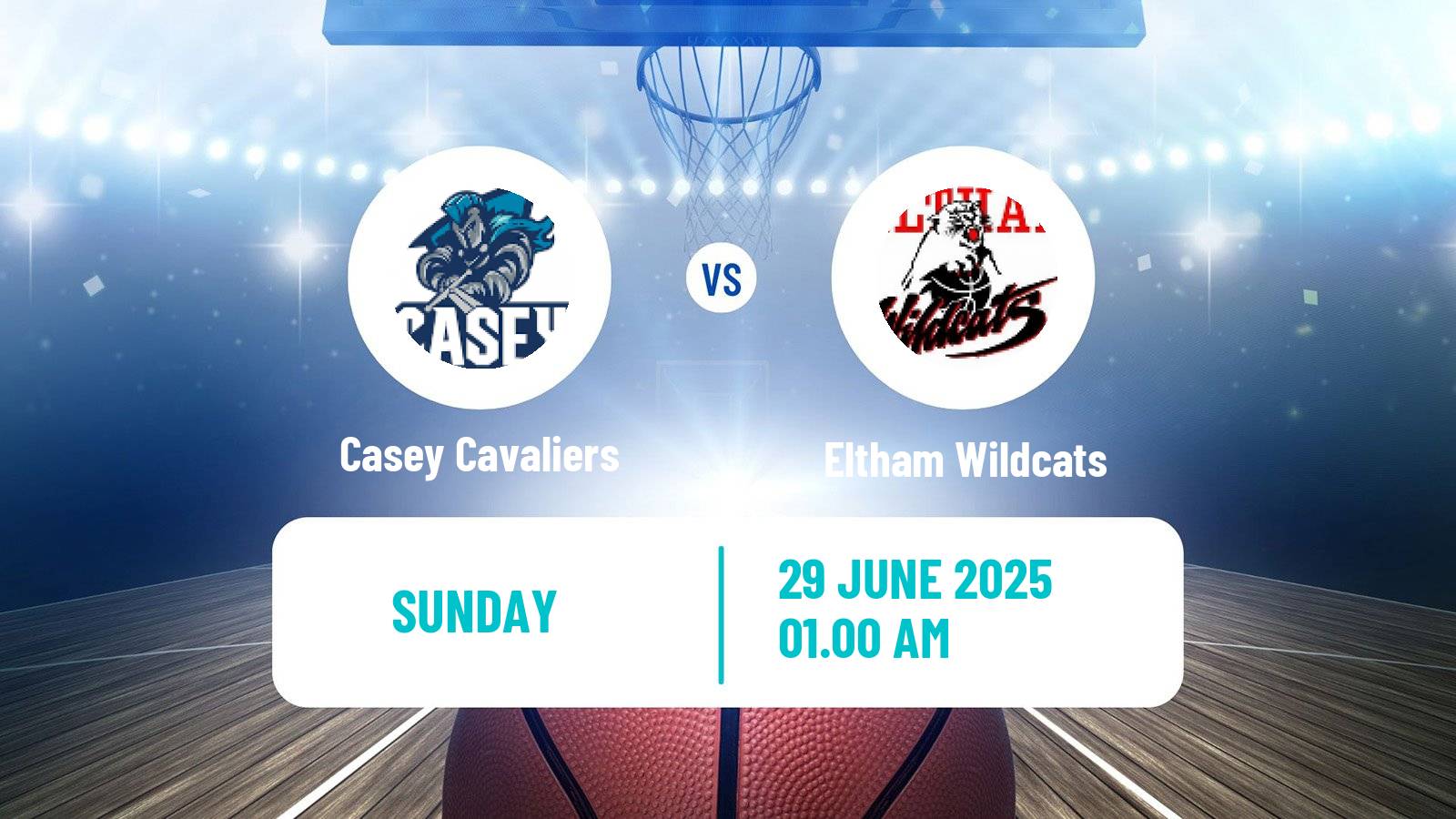 Basketball Australian NBL1 South Casey Cavaliers - Eltham Wildcats