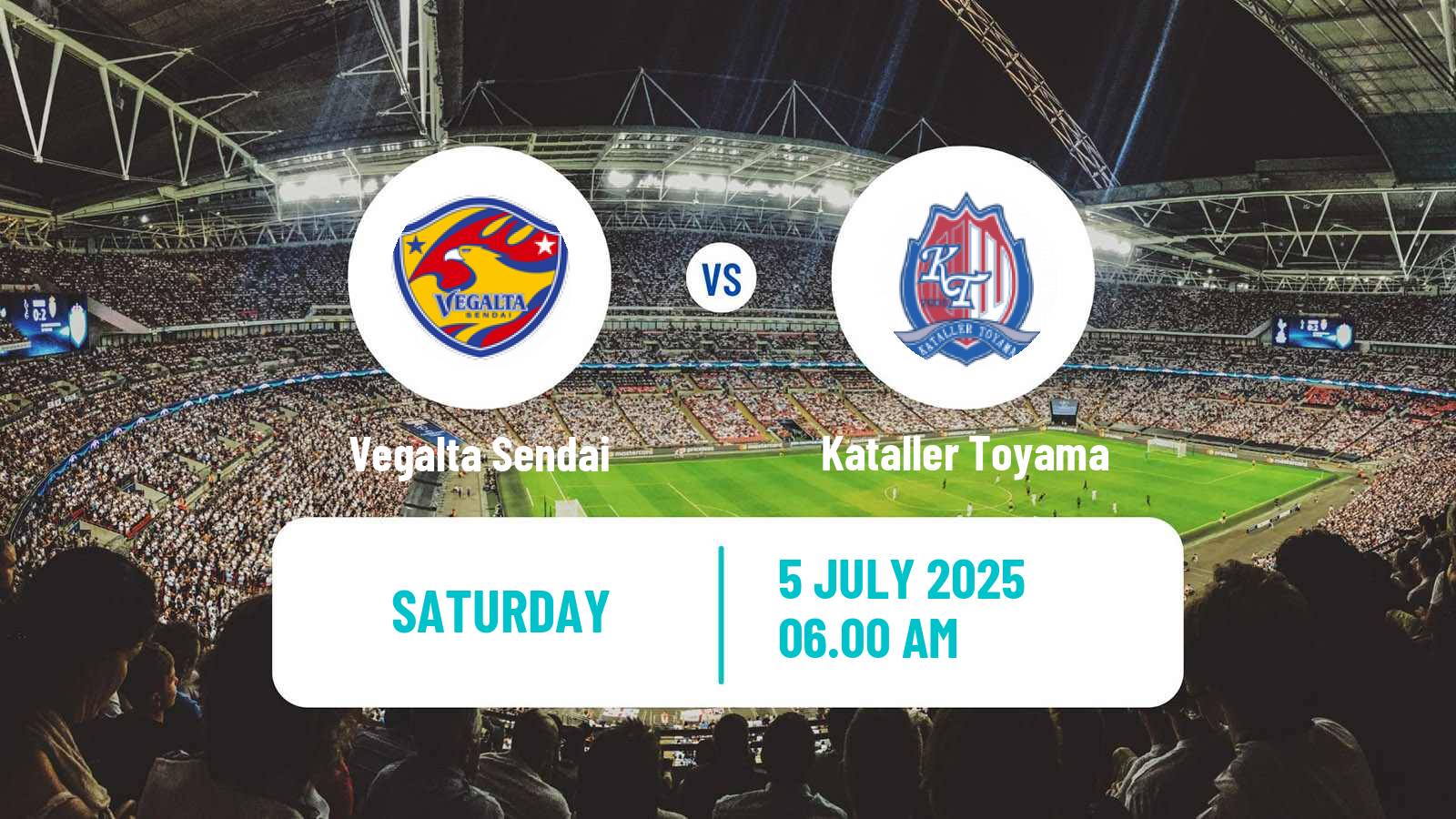 Soccer Japan J2 League Vegalta Sendai - Kataller Toyama