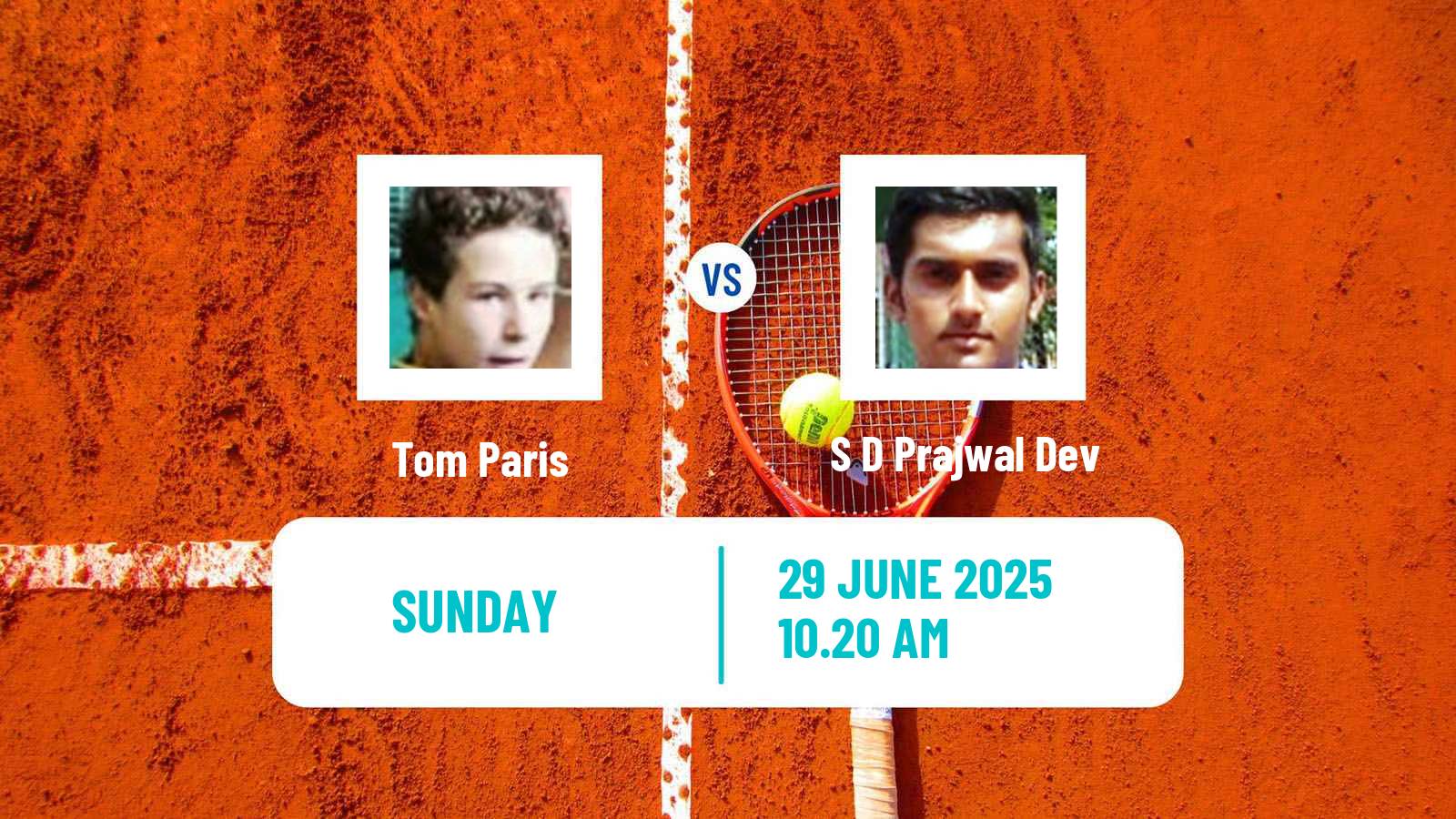 Tennis Brasov Challenger Men Tom Paris - S D Prajwal Dev