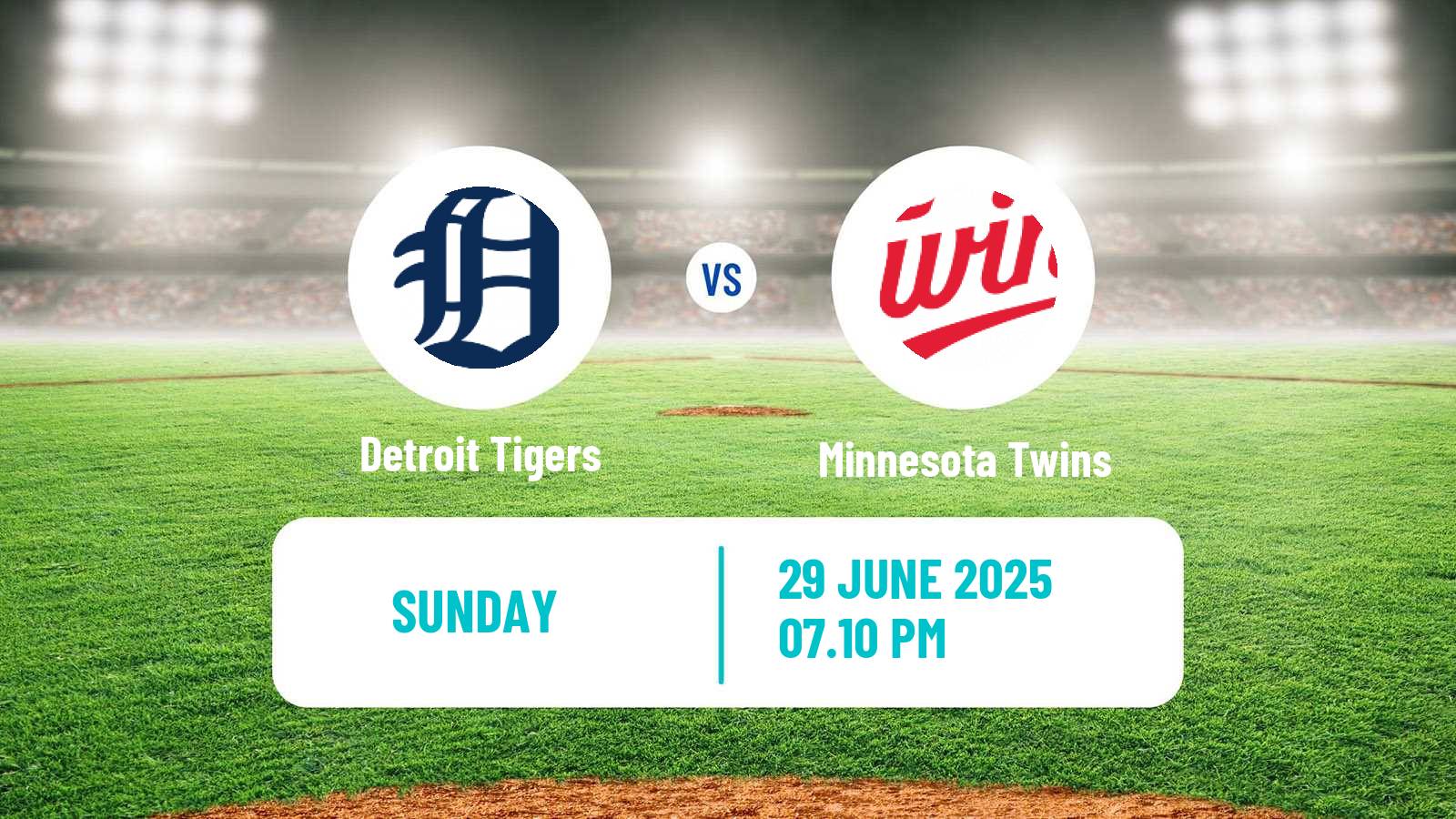 Baseball MLB Detroit Tigers - Minnesota Twins