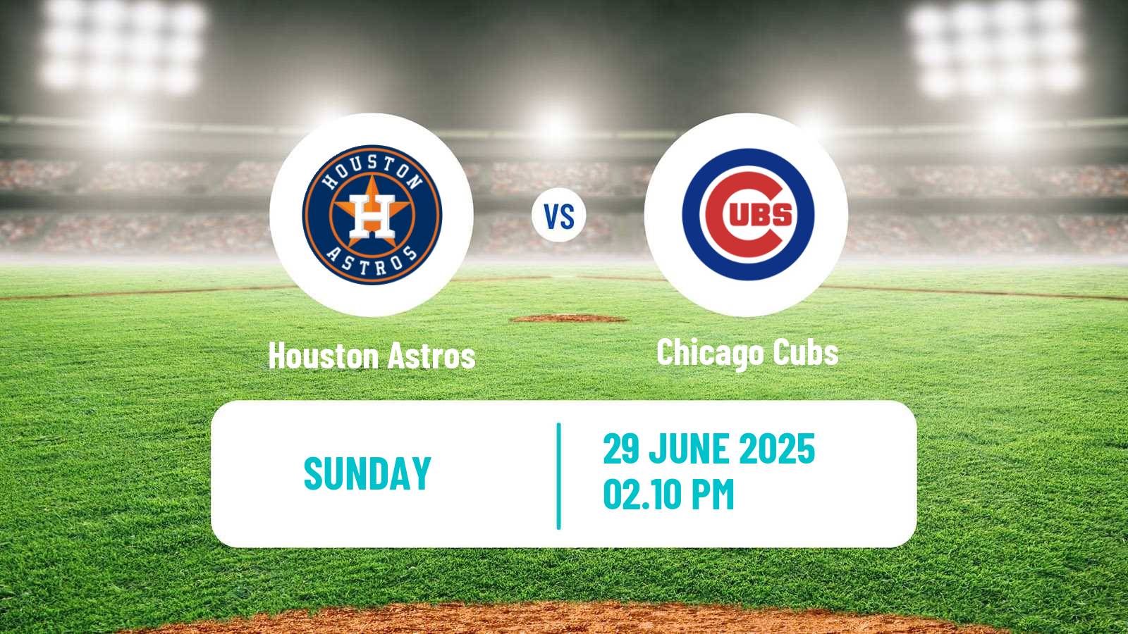 Baseball MLB Houston Astros - Chicago Cubs