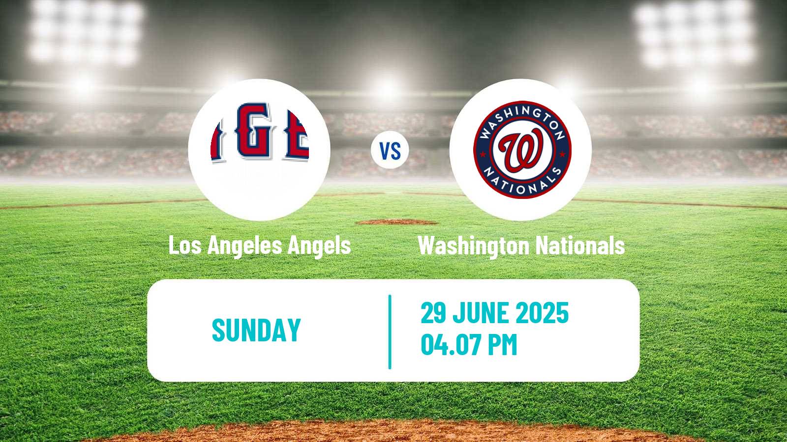 Baseball MLB Los Angeles Angels - Washington Nationals