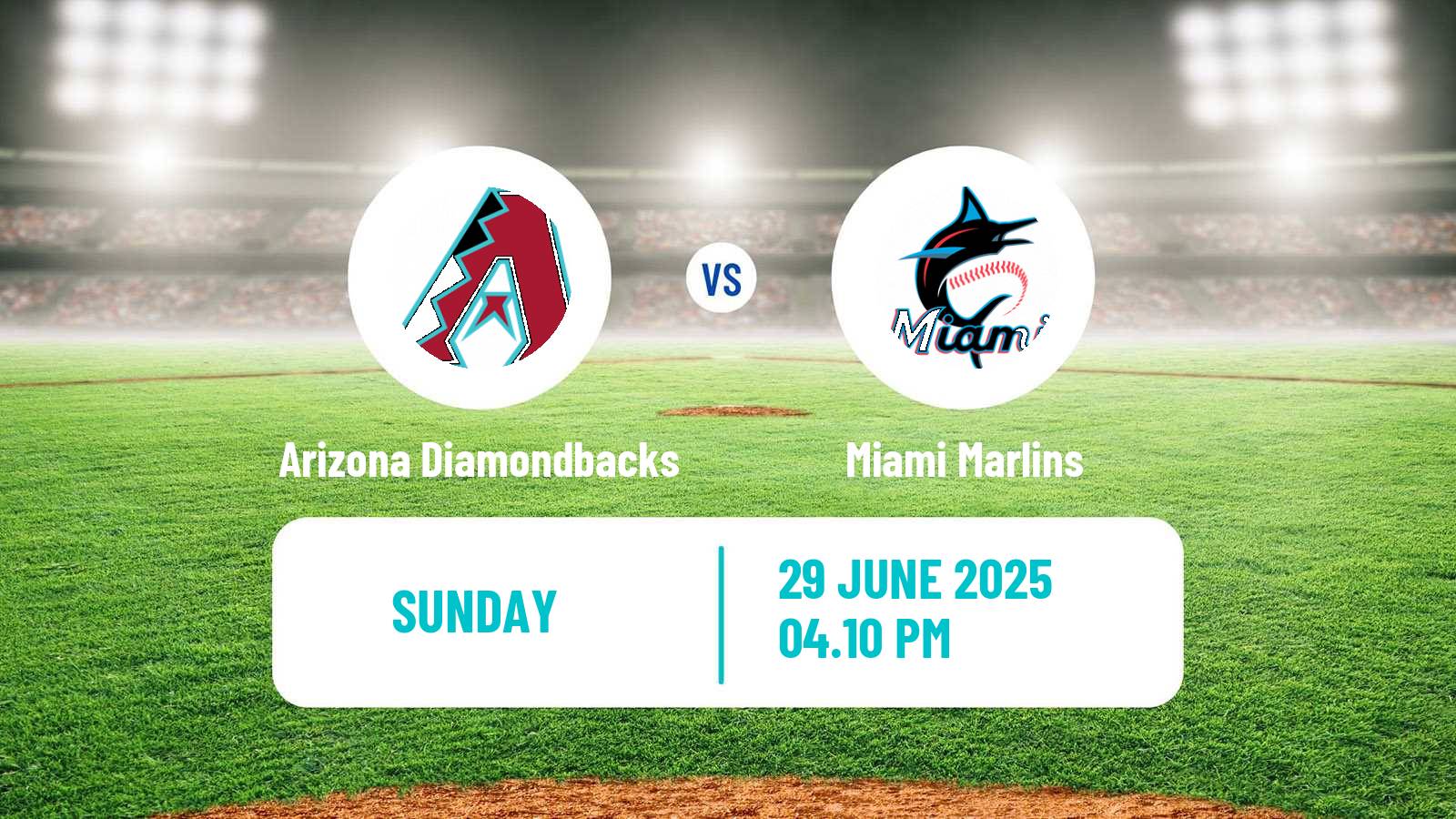 Baseball MLB Arizona Diamondbacks - Miami Marlins