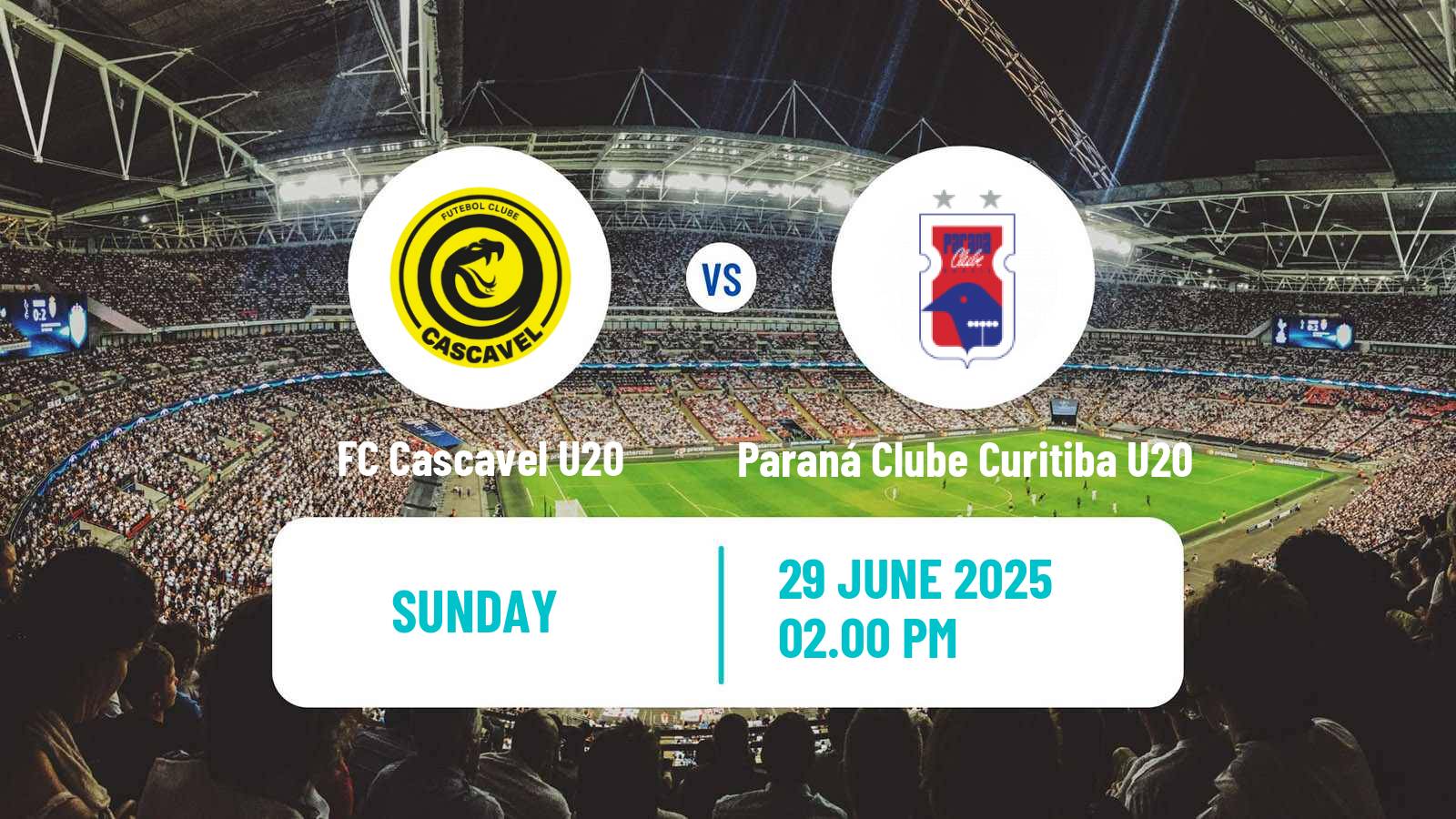 Soccer Brazilian Paranaense U20 FC Cascavel U20 - Paraná Clube Curitiba U20