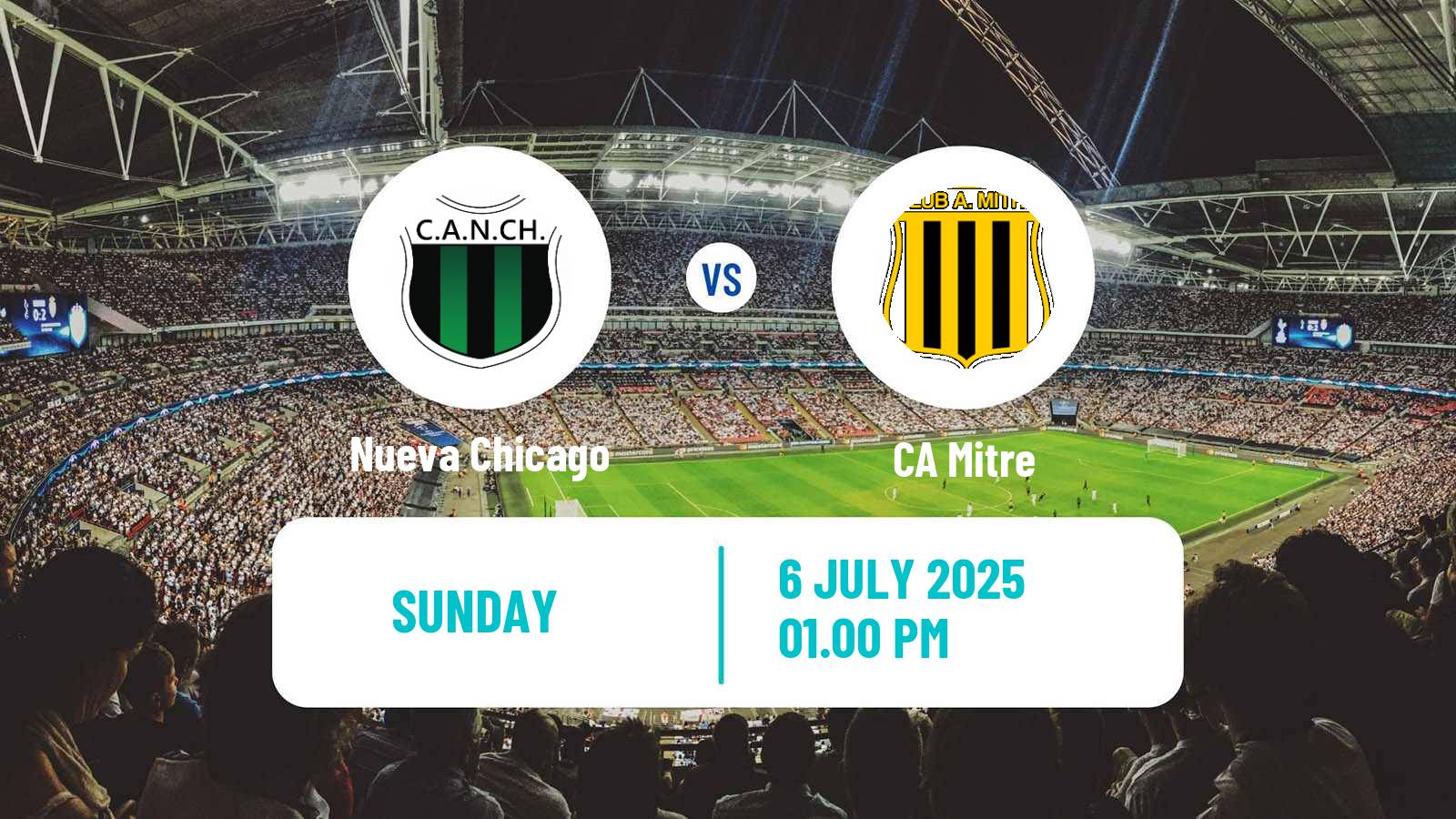 Soccer Argentinian Primera Nacional Nueva Chicago - Mitre