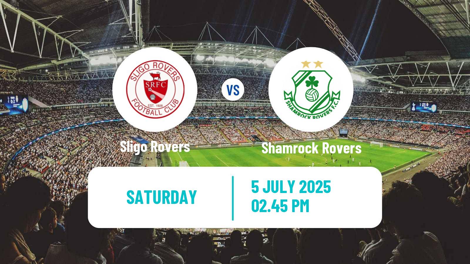 Soccer Irish Premier Division Sligo Rovers - Shamrock Rovers