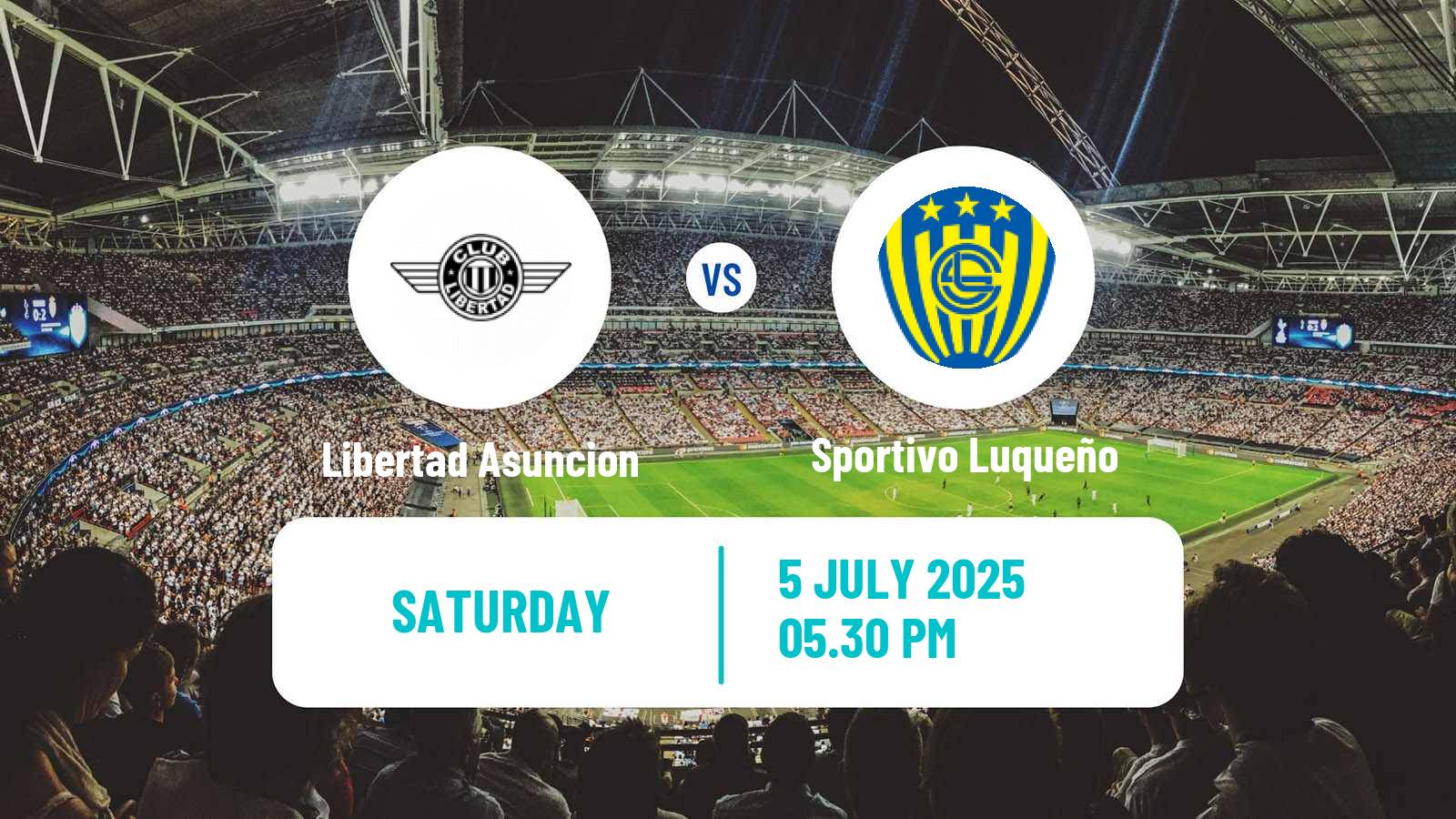 Soccer Paraguayan Primera Division Libertad Asuncion - Sportivo Luqueño