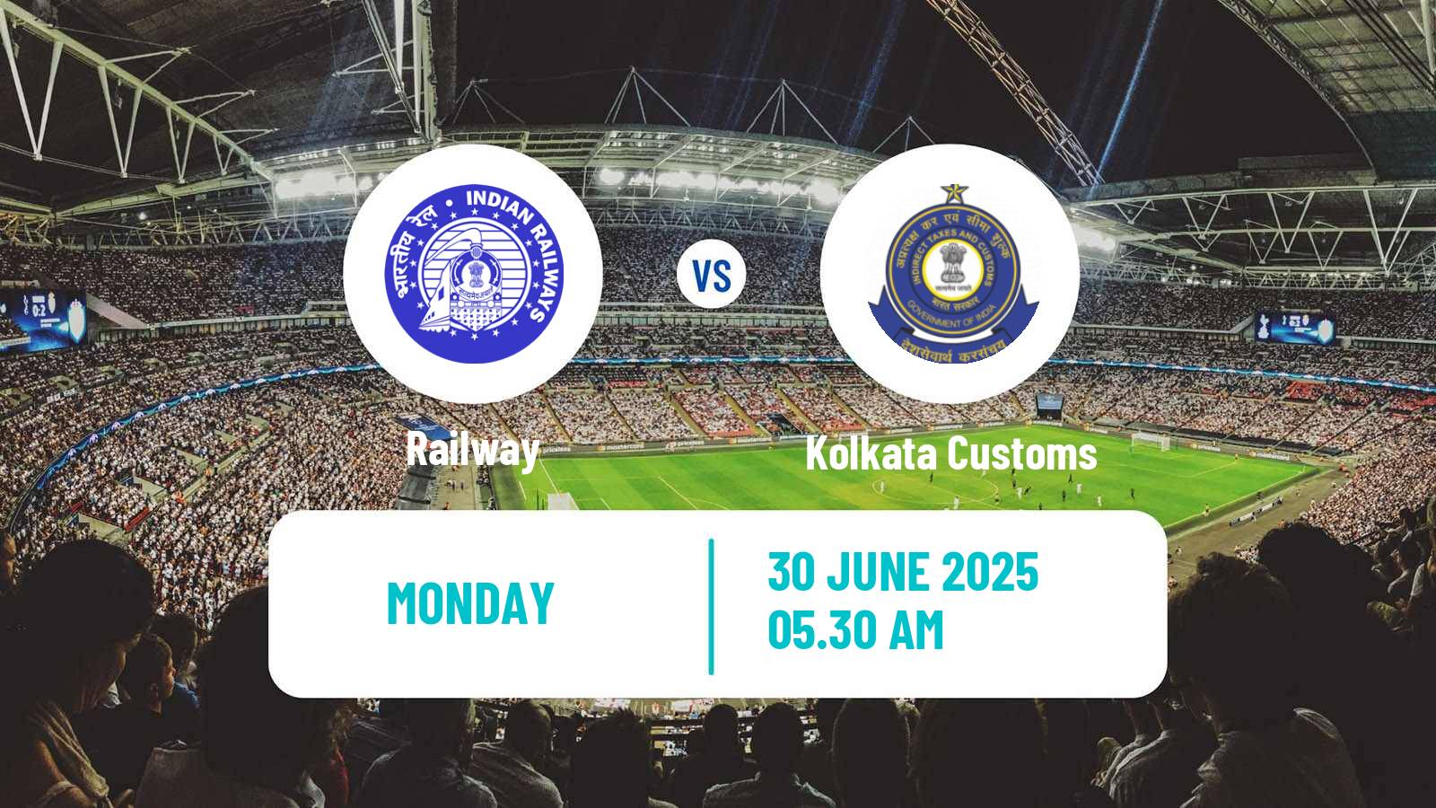 Soccer Calcutta Premier Division Railway - Kolkata Customs